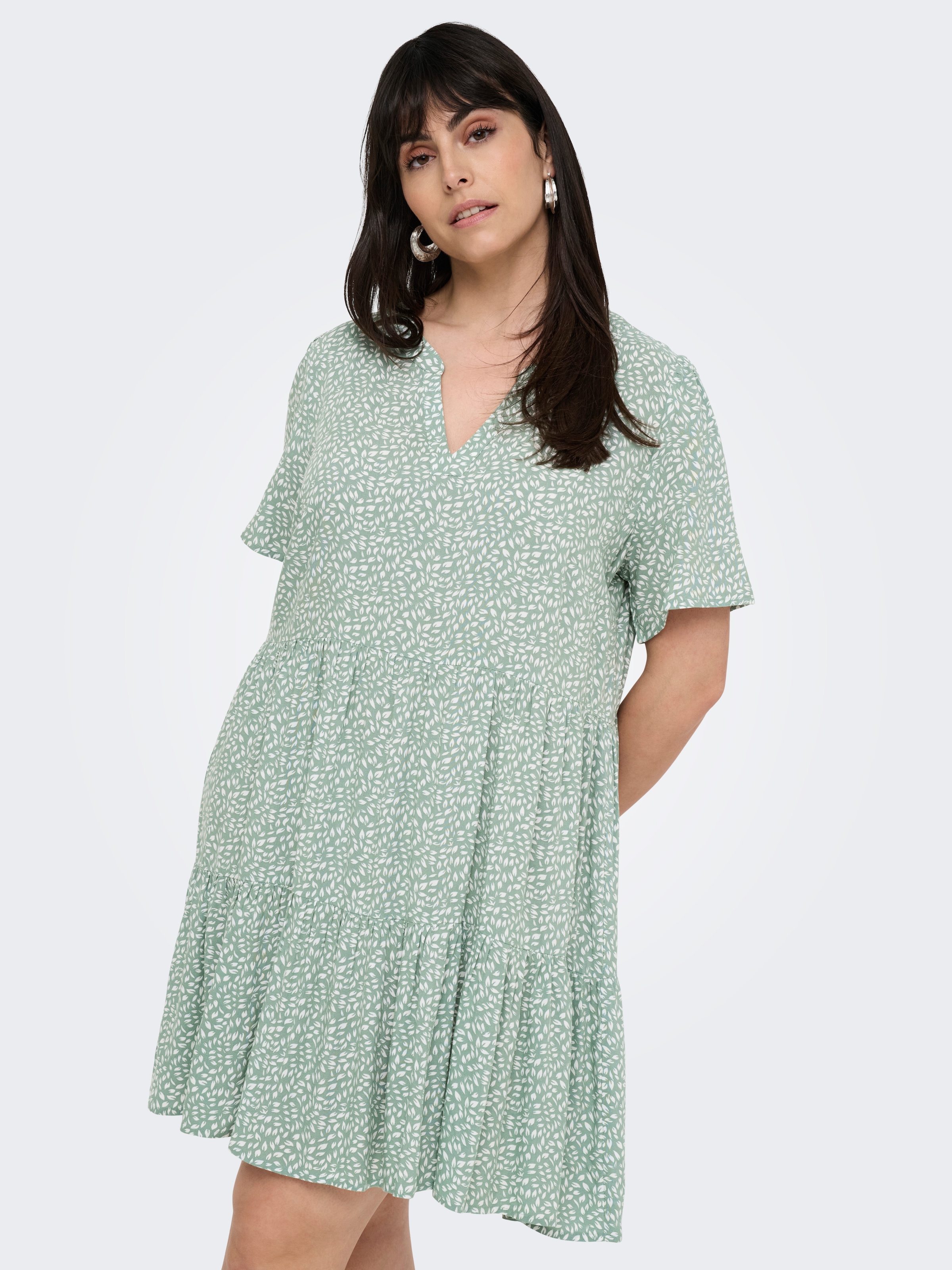 Image of ONLY CARMAKOMA Minikleid "CARZALLY LIFE S/S THEA TUNIC DRESS NOOS" Sommerkleid