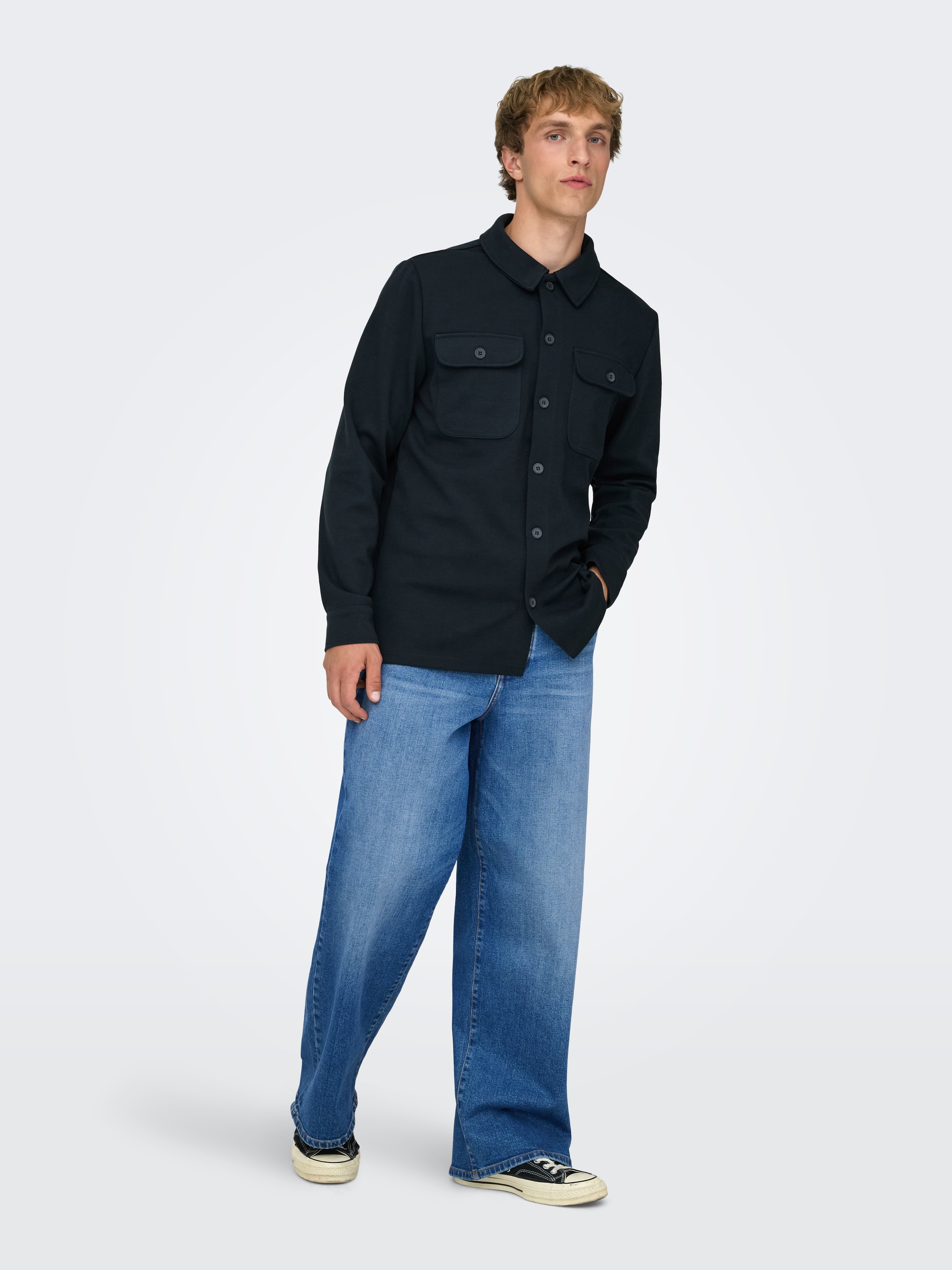 ONLY & SONS Langarmhemd »ONSNEWKODYL OVERSHIRT SWEAT NOOS«