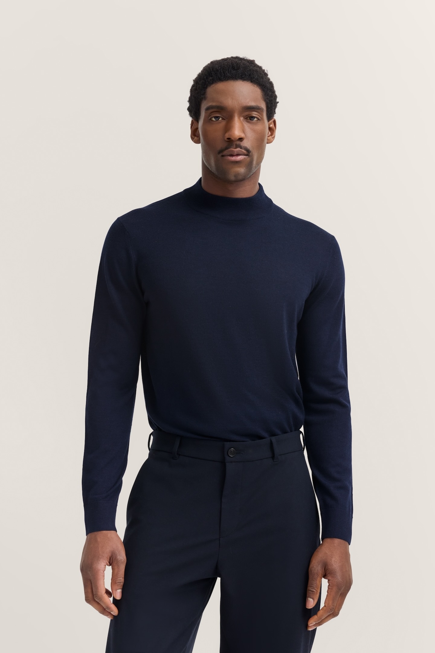 Image of bugatti Rollkragenpullover "Regular Fit" aus Merino-Wolle-Seide-Mix