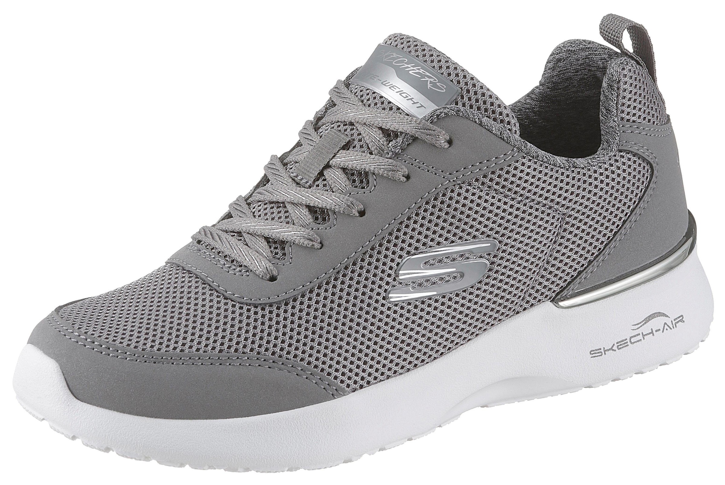 Skechers Sneaker »Skech-Air Dynamight - Fast Brake«, Metallic-Element an der Ferse, Freizeitschuh, Halbschuh, Schnürschuh