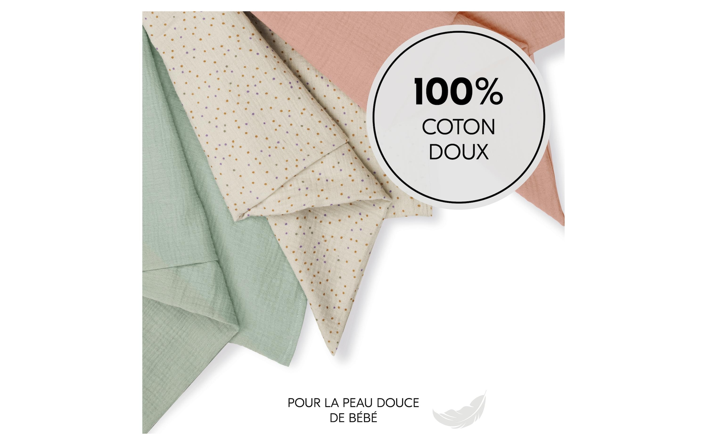 Hauck Doudou »Cuddle N Clean 3Set Sage-Beige-Dots-Cork« 3 tlg.