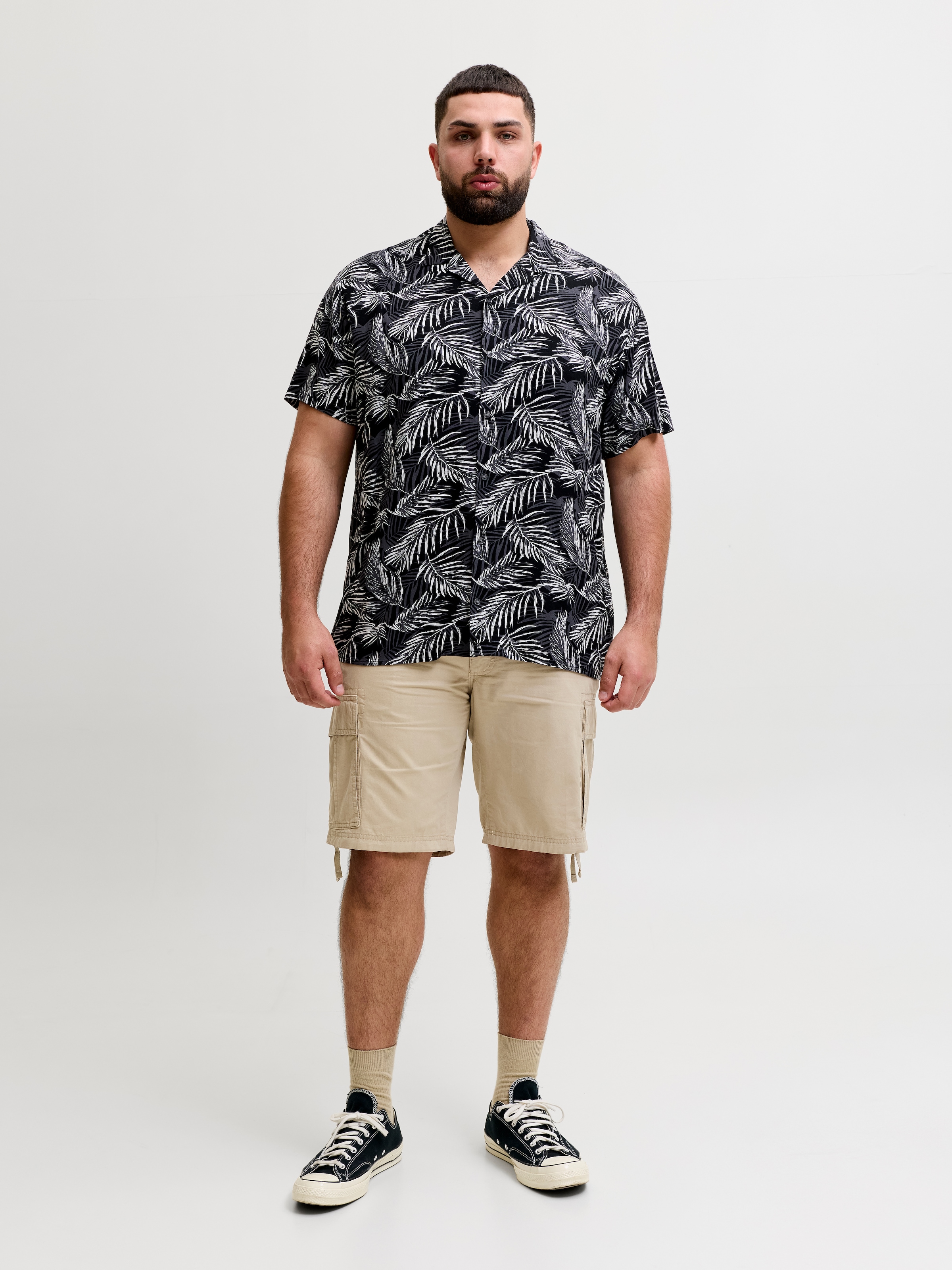 Jack & Jones PlusSize Short cargo »JPSTCOLE FRANK CARGO SHORT MID SN PLS«  Avec rubans de poche