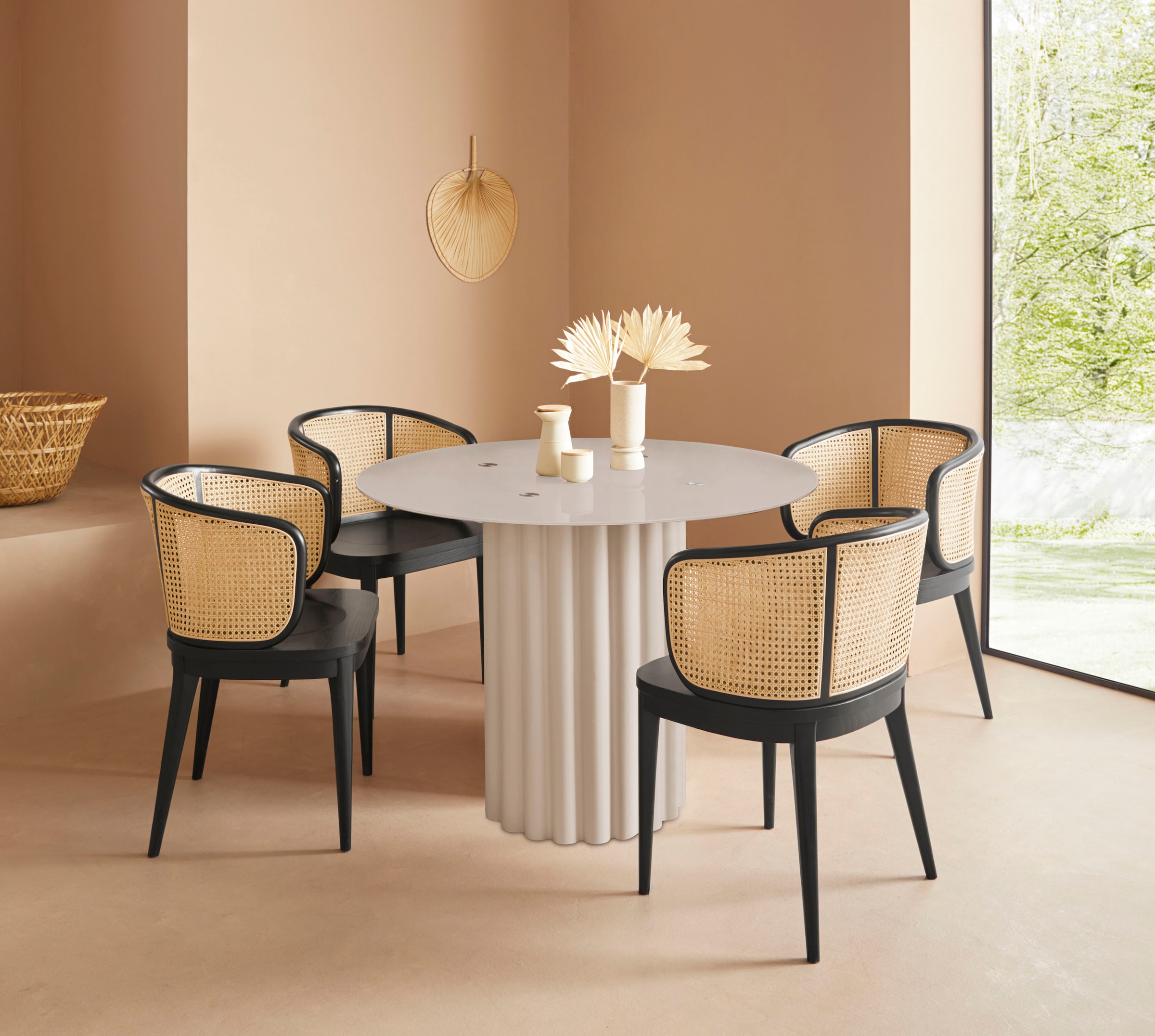 LeGer Home by Lena Gercke Esstisch »Shaye«, Tischplatte aus Glas, Gestell aus Metall kaufen