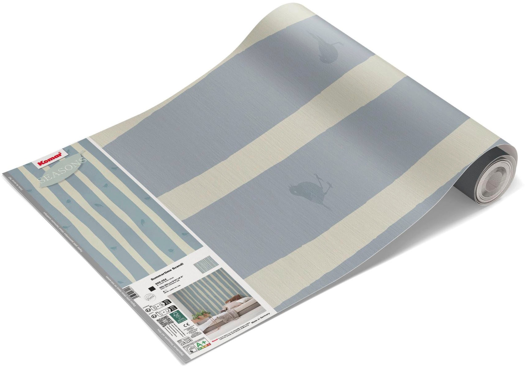 Komar Fototapete »Vlies Fototapete - Summertime Scandi - Grösse 300 x 250 cm« Motiv | bedruckt glatt