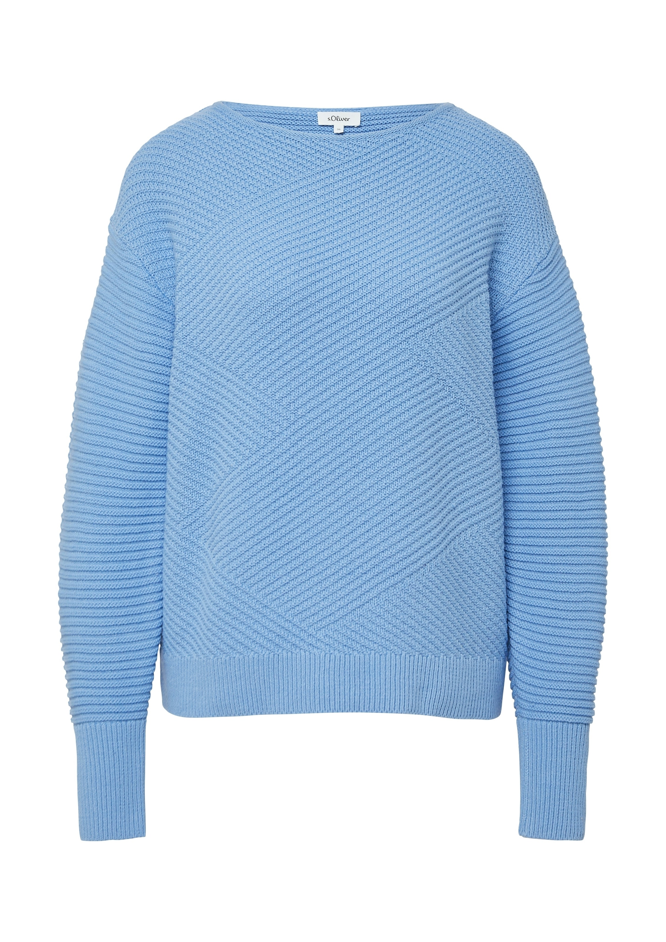 s.Oliver Pull en tricot avec motif tricoté et col rond