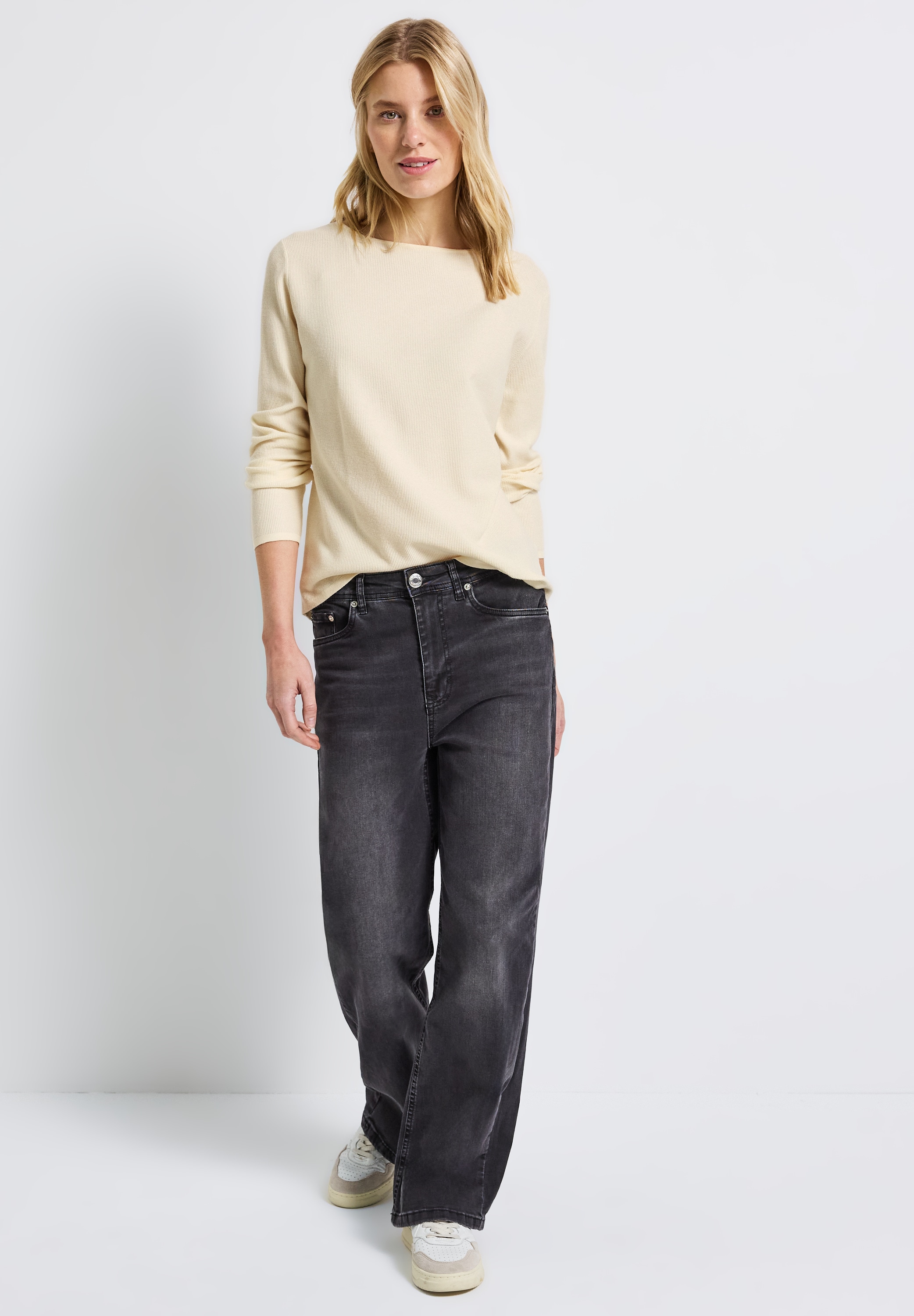 STREET ONE Pull en tricot mit U-Boot-Ausschnitt