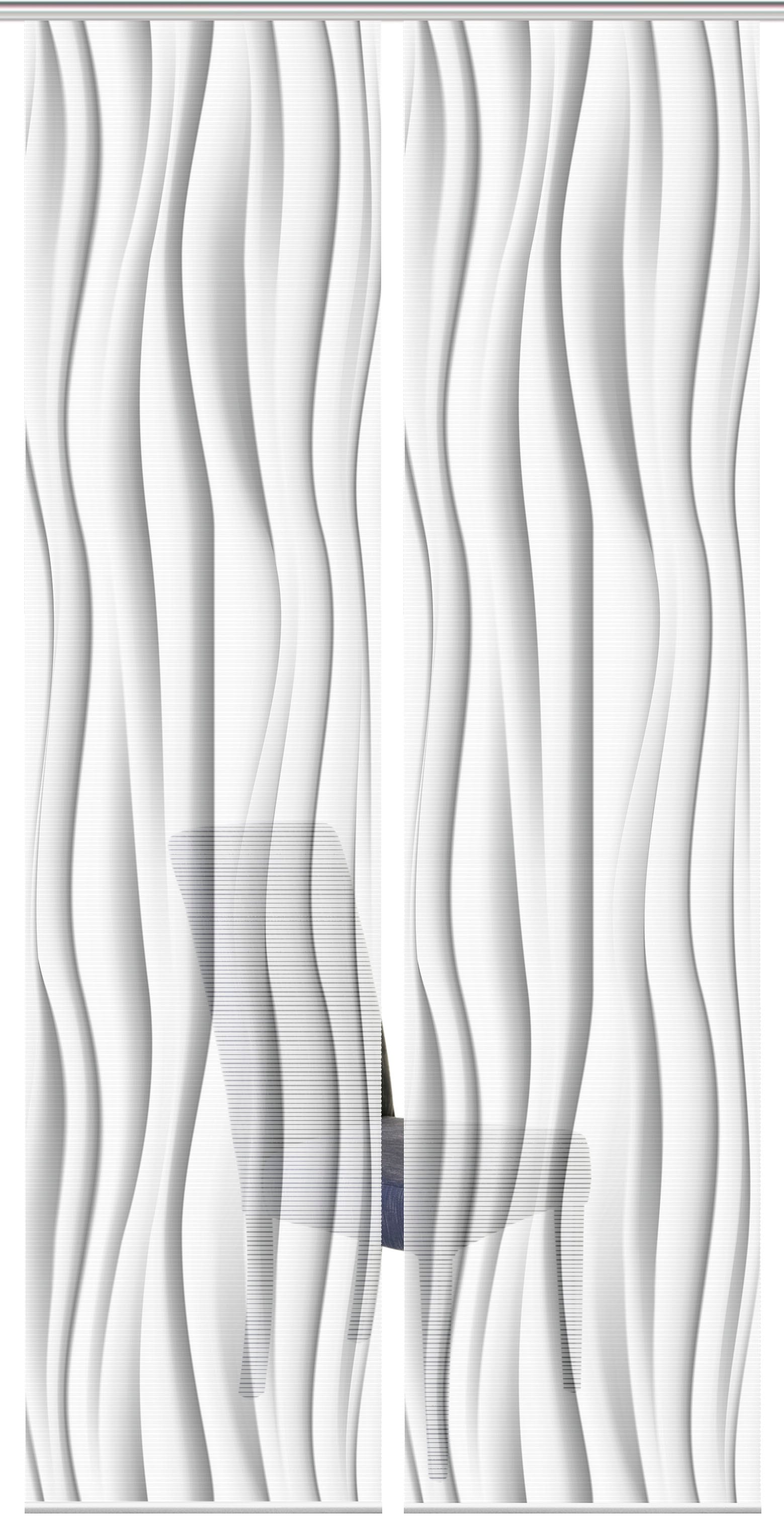 Vision S Schiebegardine »WELLO 2er SET« Paneelwagen 2 Stk. tlg. Bambus-Optik, Digital bedruckt