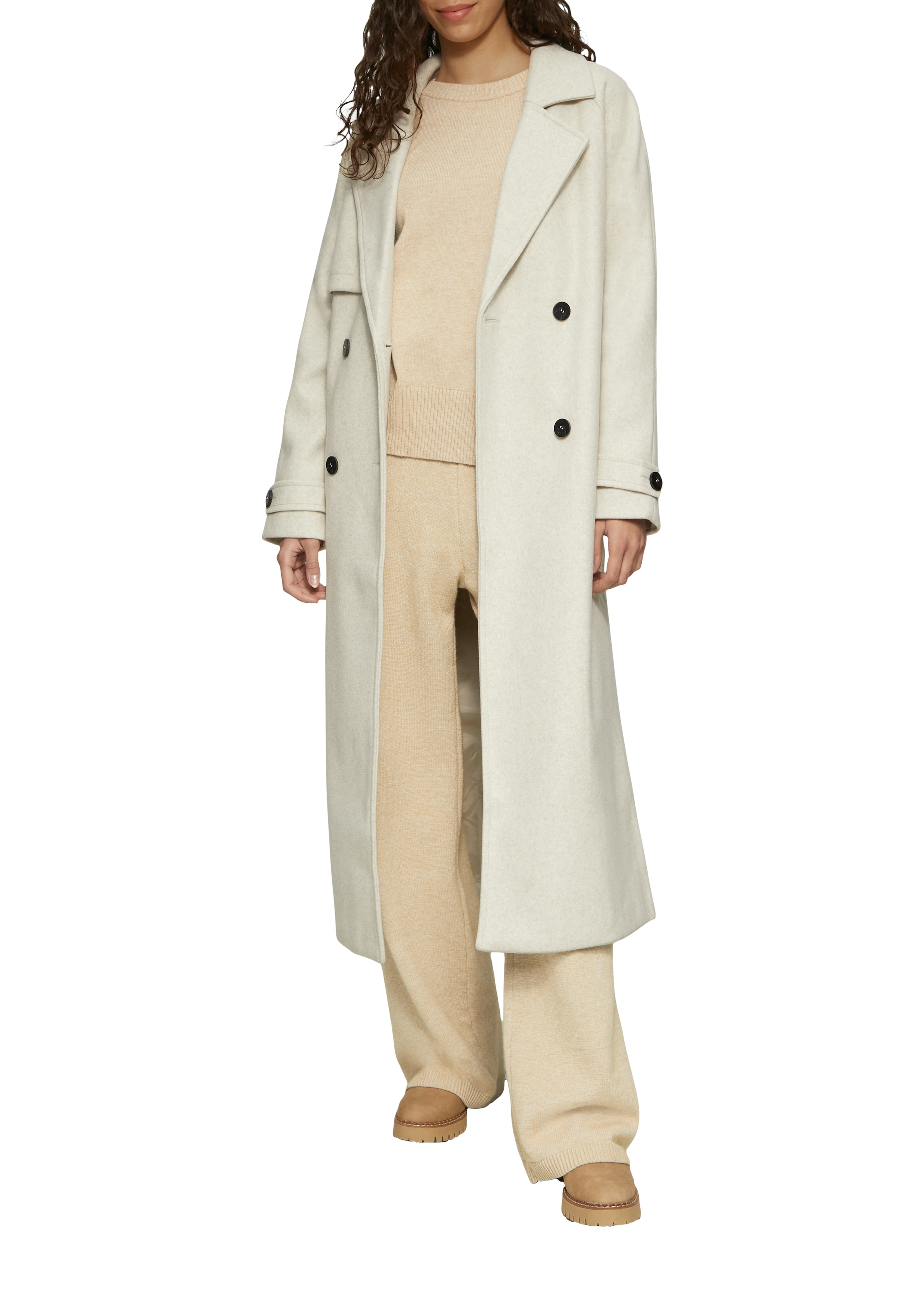 QS Rundhalspullover mit Rippbündchen