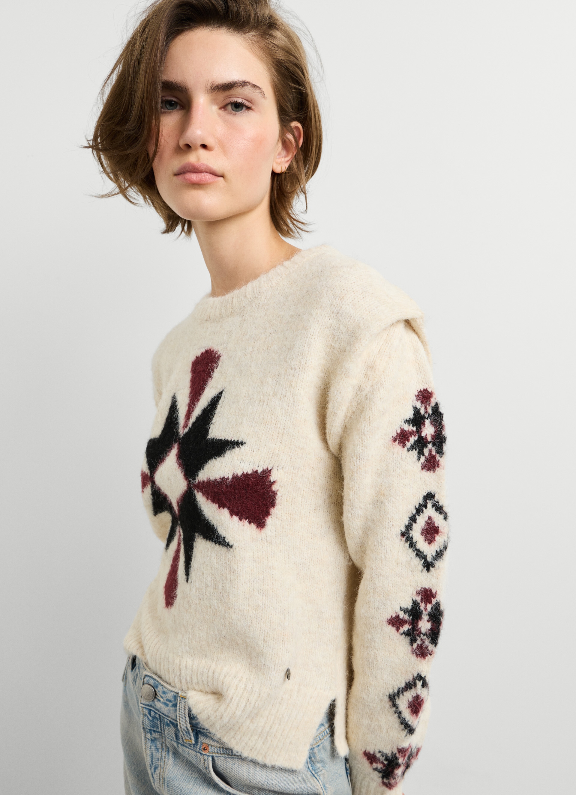 Image of Pepe Jeans Strickpullover "AUDREY" mit betonter Schulterpartie, Rundhals