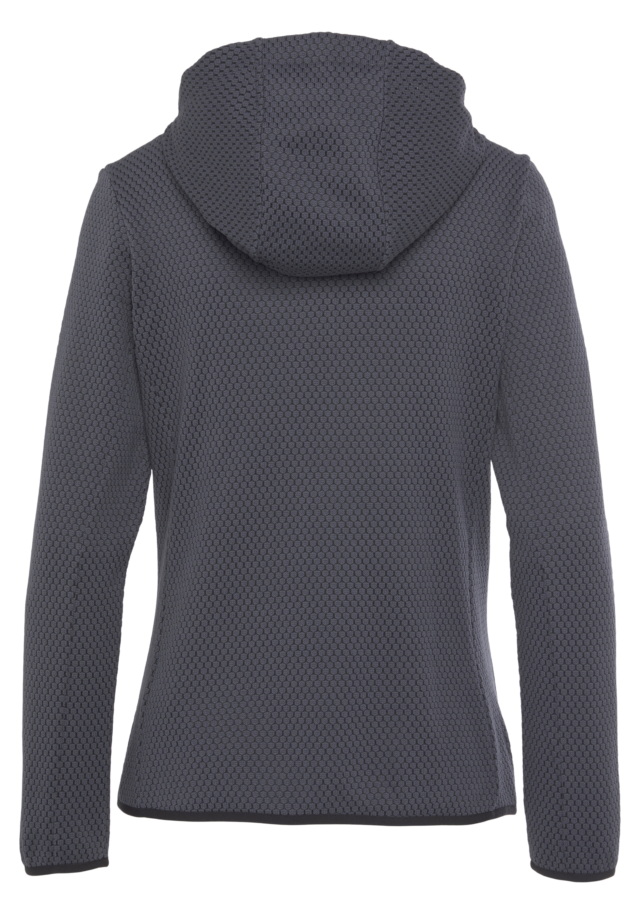 CMP Strickfleecejacke, mit Kapuze, Wärmend & windabweisend & Atmungsaktiv