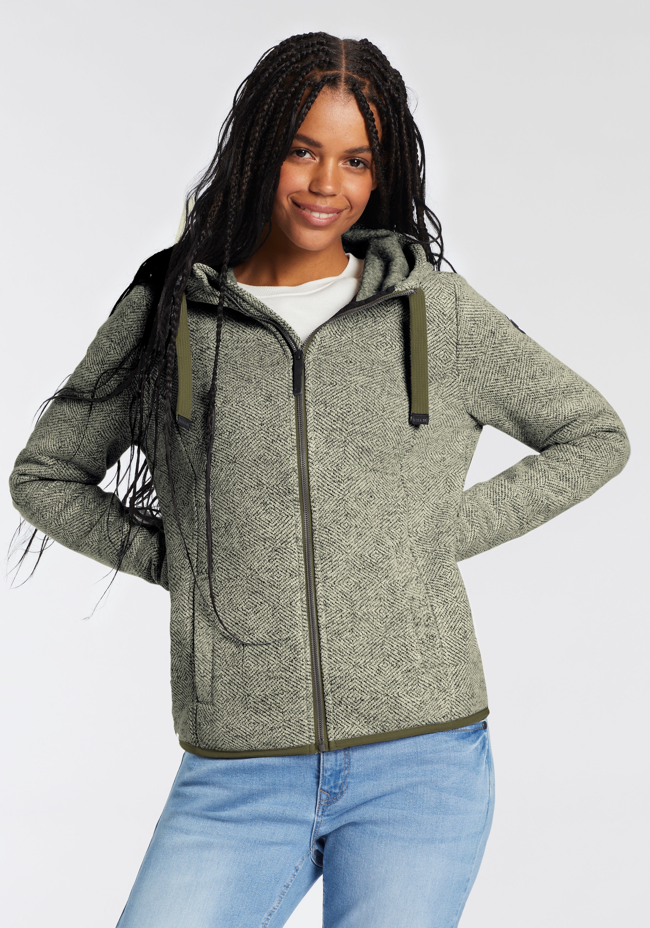 G.I.G.A. DX by killtec Strickfleecejacke »GW 52 WMN KNTFLC JCKT«, (1 St.), mit Kapuze