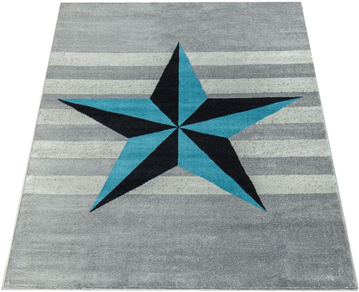 Image of Paco Home Teppich »Sinai 076«, rechteckig, 9 mm Höhe, Kurzflor, Motiv Stern, ideal im Wohnzimmer, Schlafzimmer & Jugendzimmer bei Ackermann Versand Schweiz