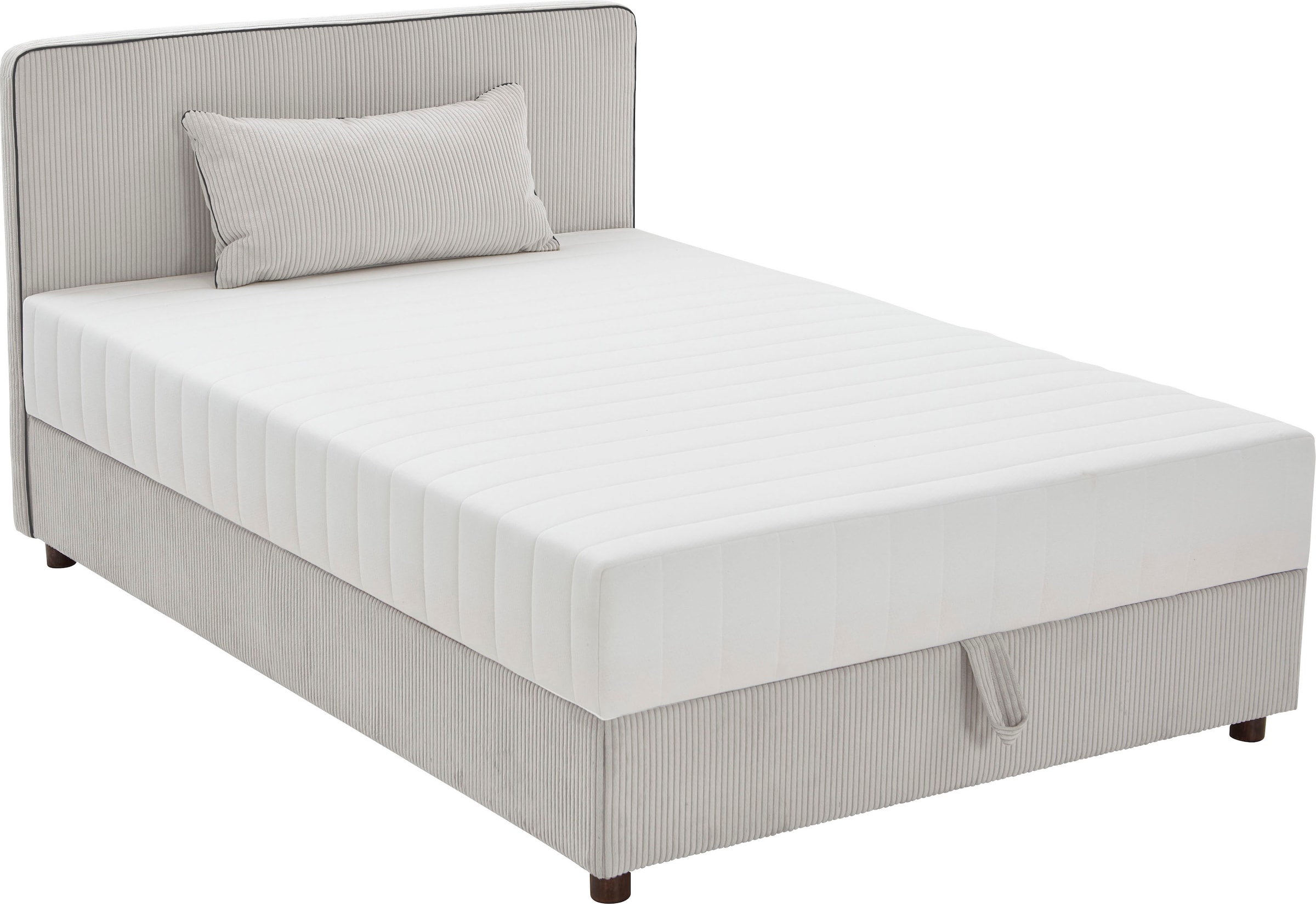 ATLANTIC home collection Bett »Corinna«, Boxbett inkl. Stauraum, Cord, erhältlich in unterschiedlichen Breiten