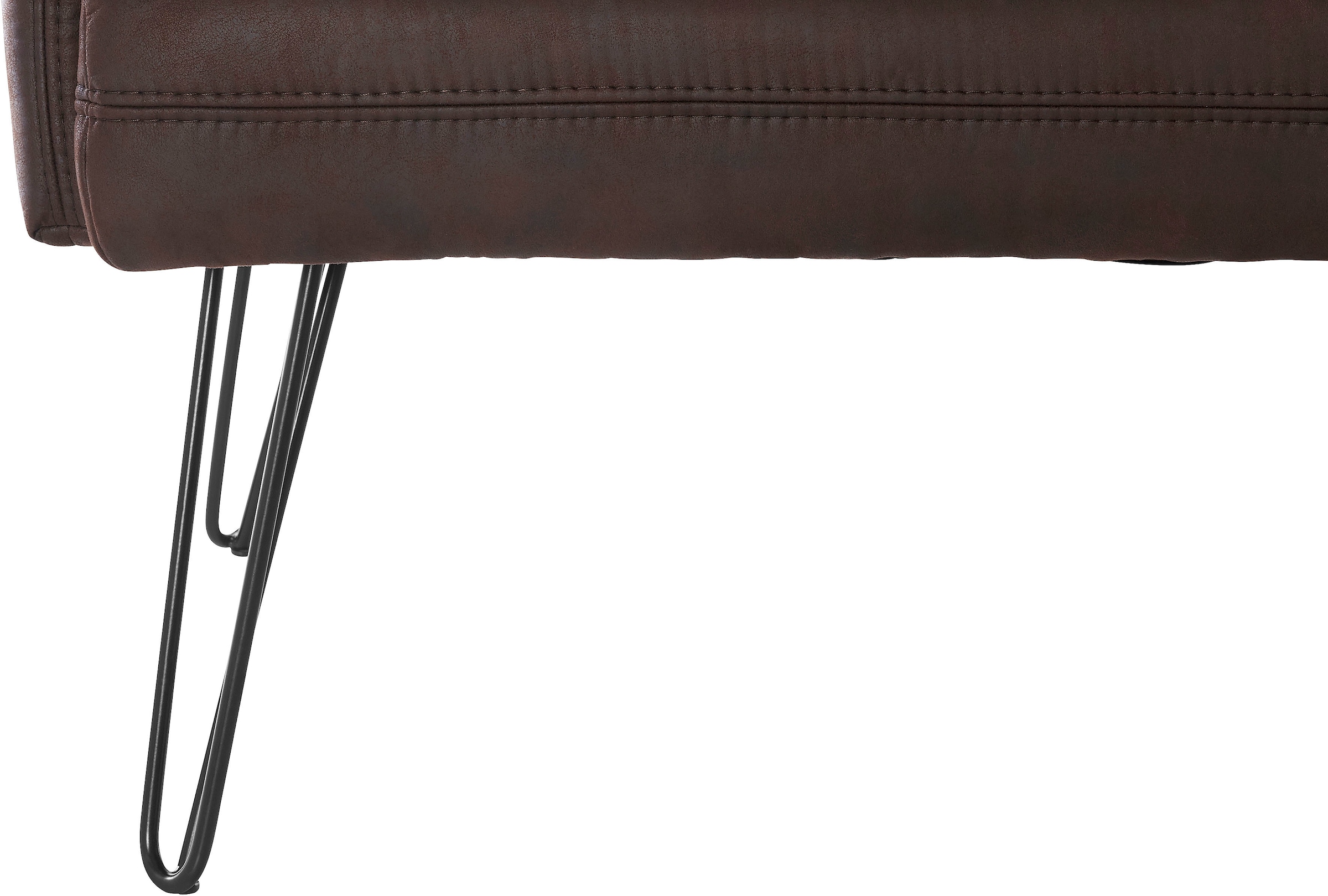 exxpo - sofa fashion Eckbank »Doppio, Chesterfield Optik, komfortabel und bequem, hohe Designfüsse«, Frei im Raum stellbar