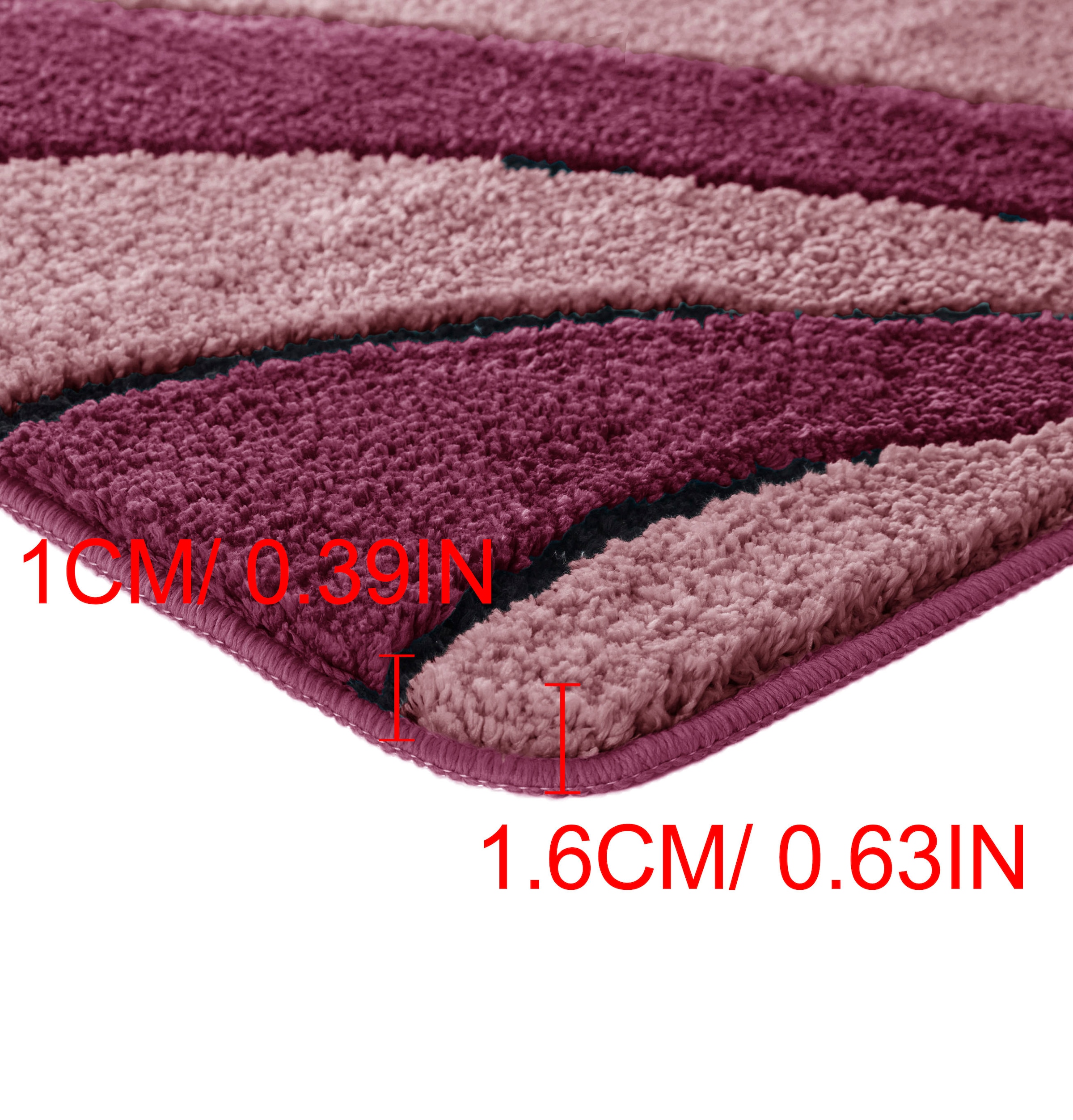 my home Badematte »Anna, Badvorleger, Badezimmer Teppich«, rutschhemmend beschichtet, fussbodenheizungsgeeignet-schnell trocknend, Badteppich, Hoch Tief Effekt, Modern, Weich, Wellen