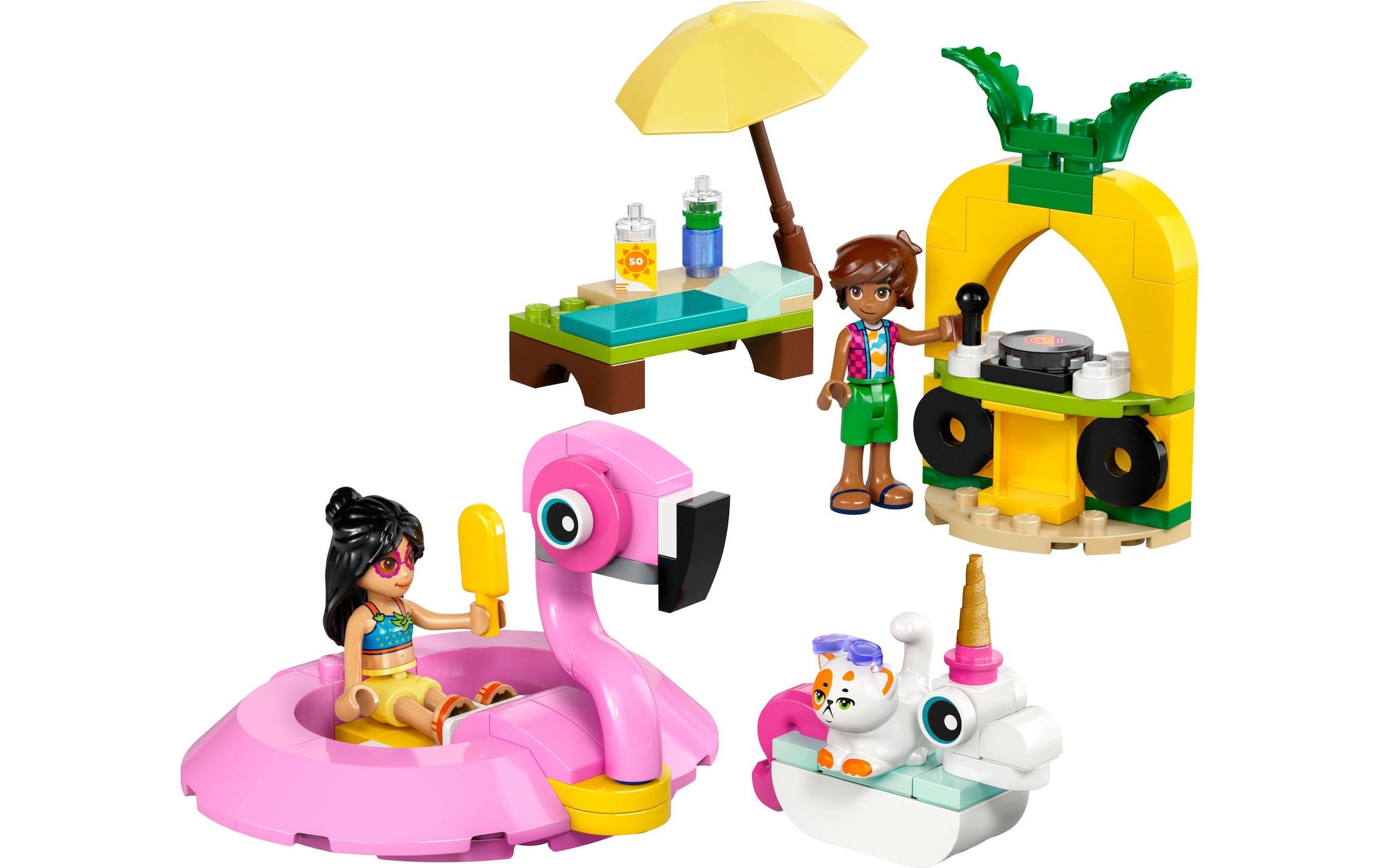 LEGO® Spielbausteine »Friends Poolparty mit Einhorn und Flamingo 42658«, (99 St.)