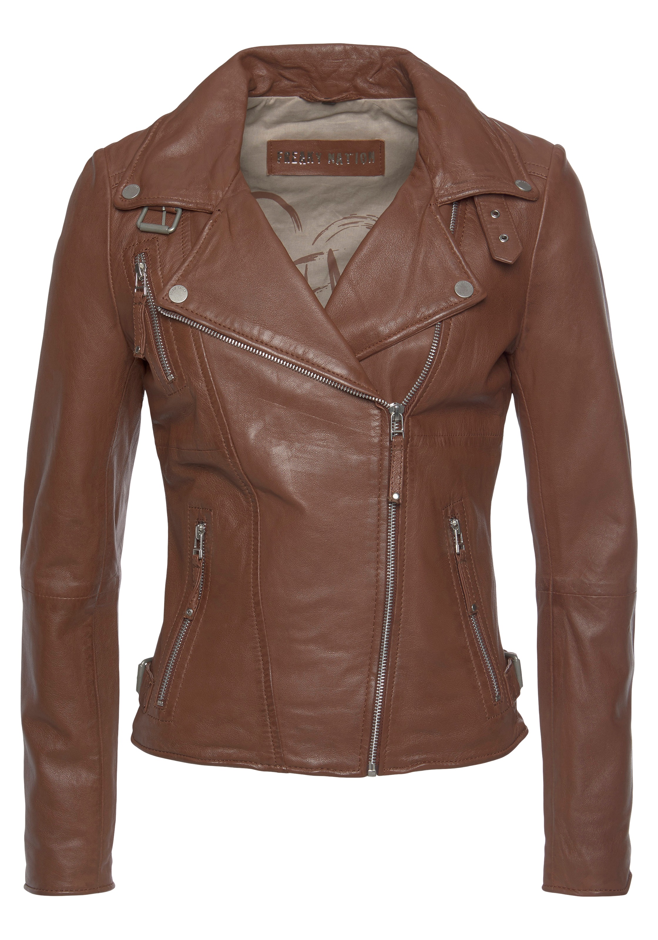 Image of Freaky Nation Lederjacke »Biker Princess-FN«, Bikerjacke mit coolen Zipper-Details bei Ackermann Versand Schweiz