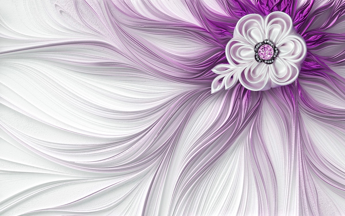 Image of Papermoon Fototapete "Muster mit Blumen lila"