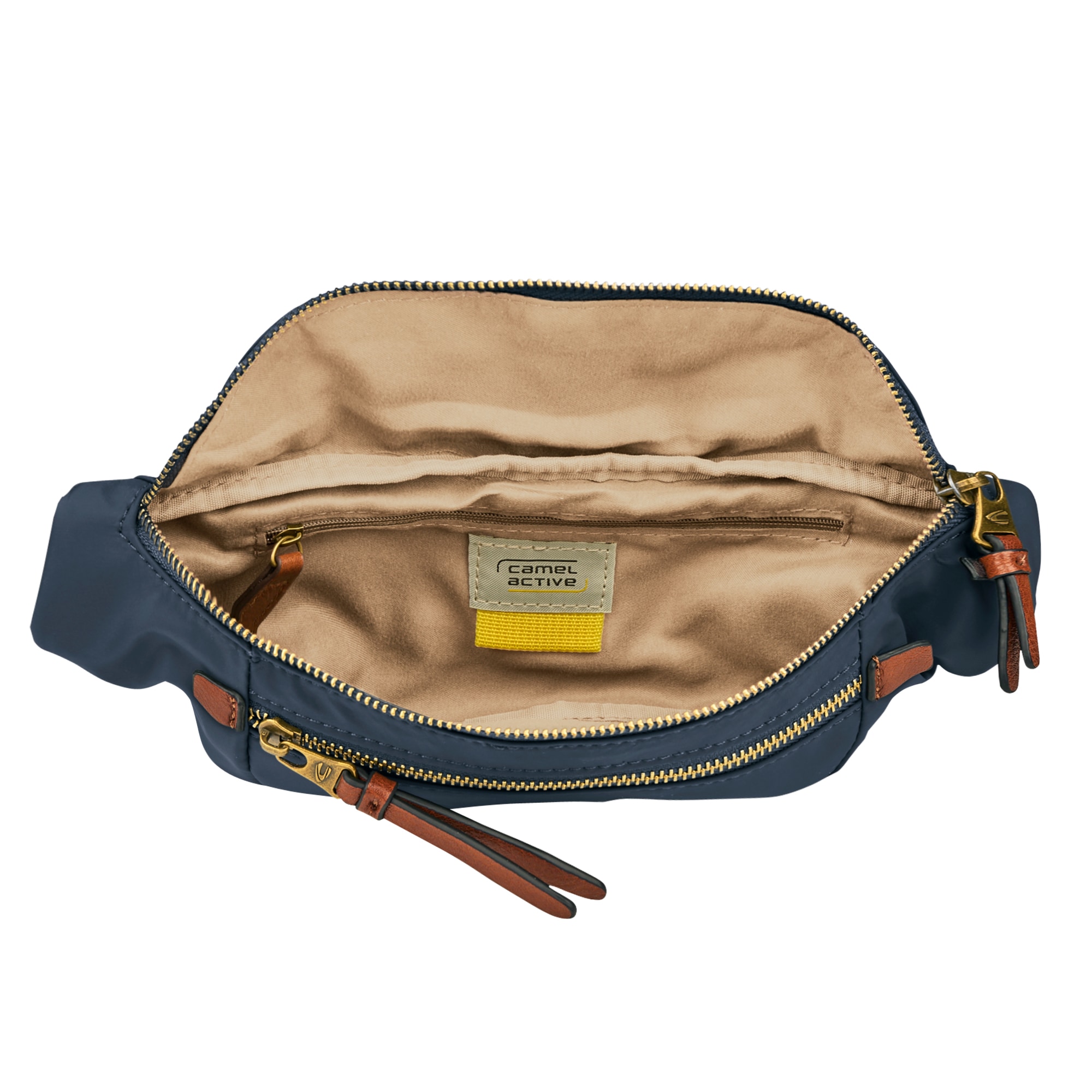 camel active Sac ventral »Bari« aus hochwertigem matten Nylon mit gestreiftem Gewebeband