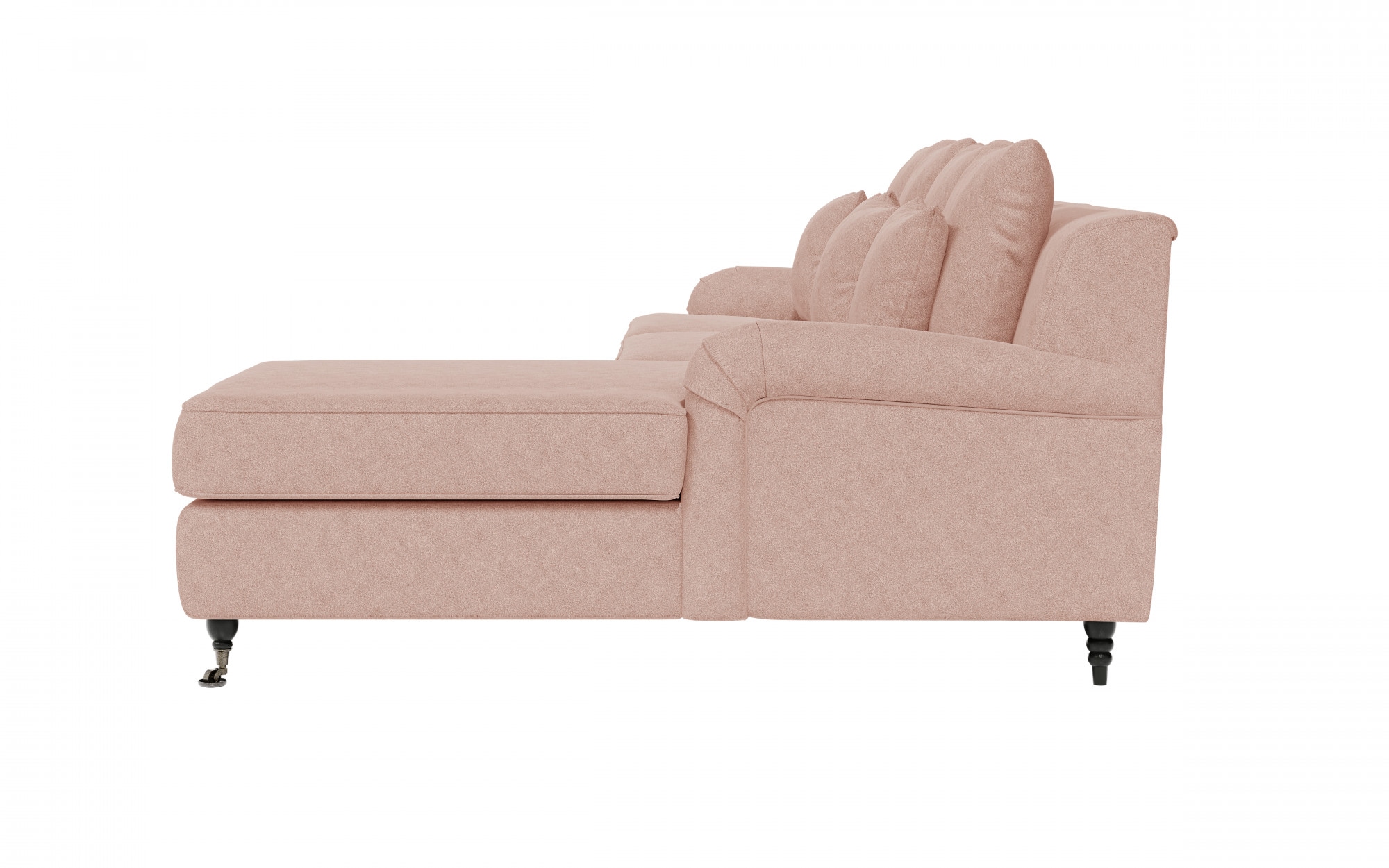 Guido Maria Kretschmer Home&Living Ecksofa »NORIN L-Form«, zwei Fussarten: vorne - Rollen, hinten - Holzfüsse