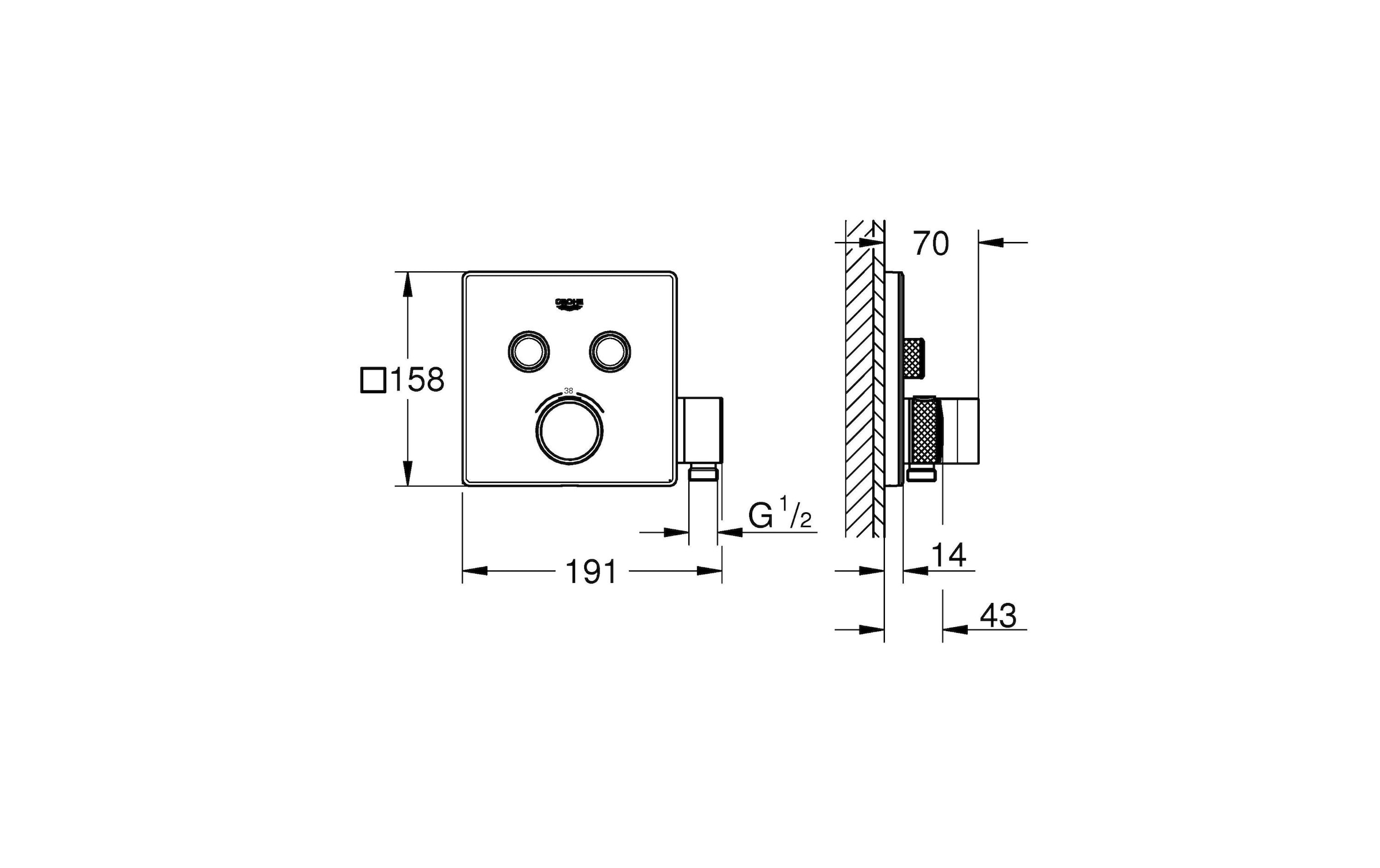 Grohe Badarmatur »Grohtherm SmartC«