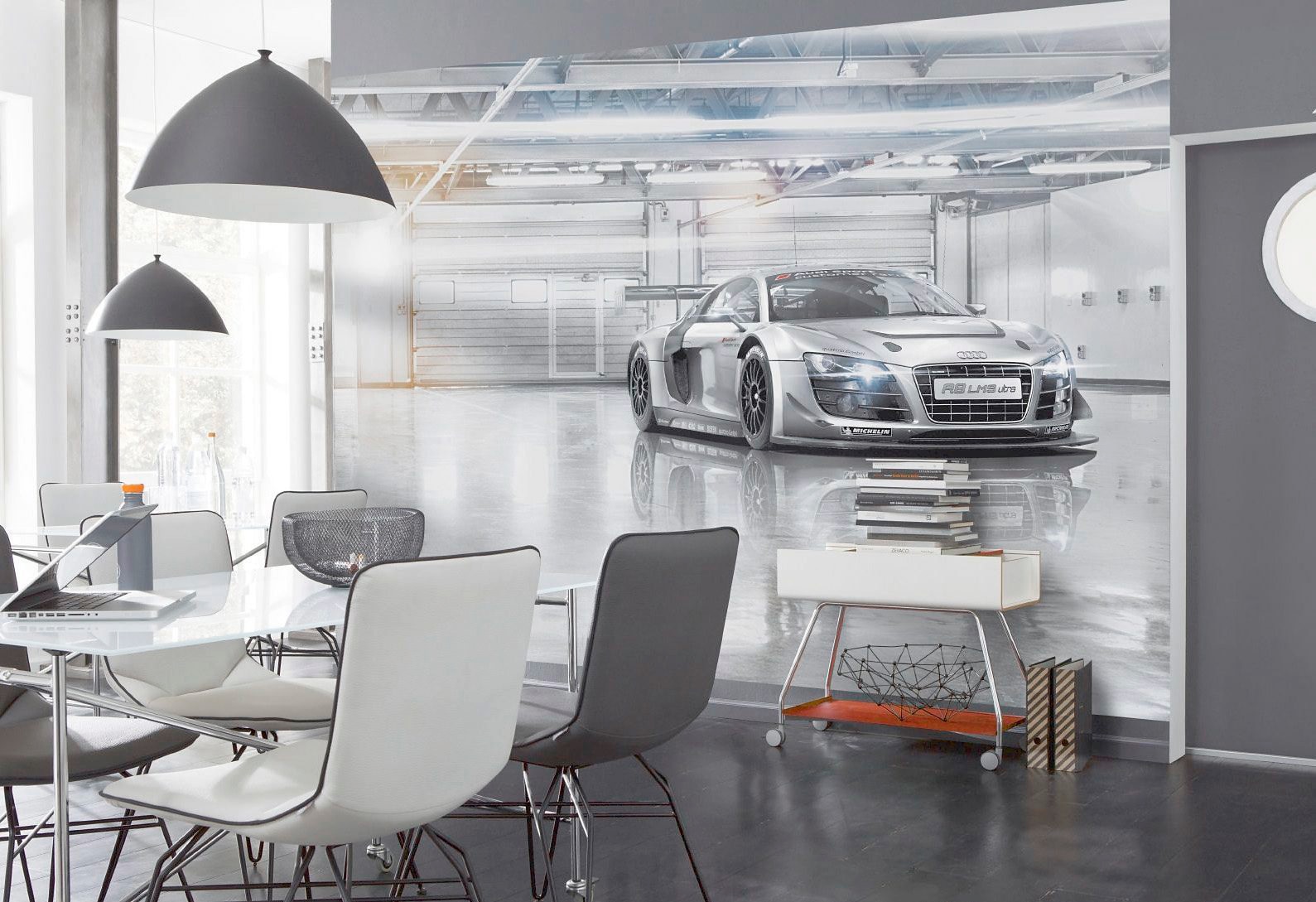 Komar Fototapete »Audi R8 Le Mans - Grösse 368 x 254 cm«, bedruckt, Wohnzimmer, Schlafzimmer
