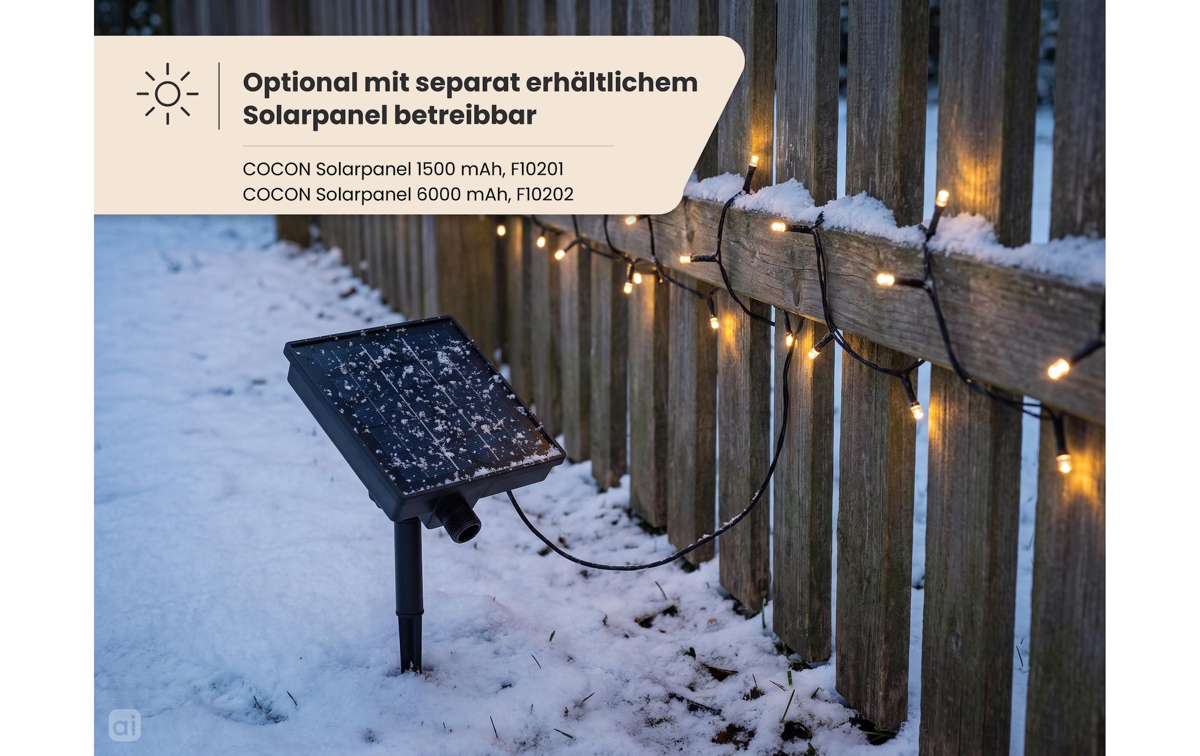 Cocon Lichterkette »Eiszapfen-Lichterkette, 960 LEDs Neutralweiss, 23.8 m«