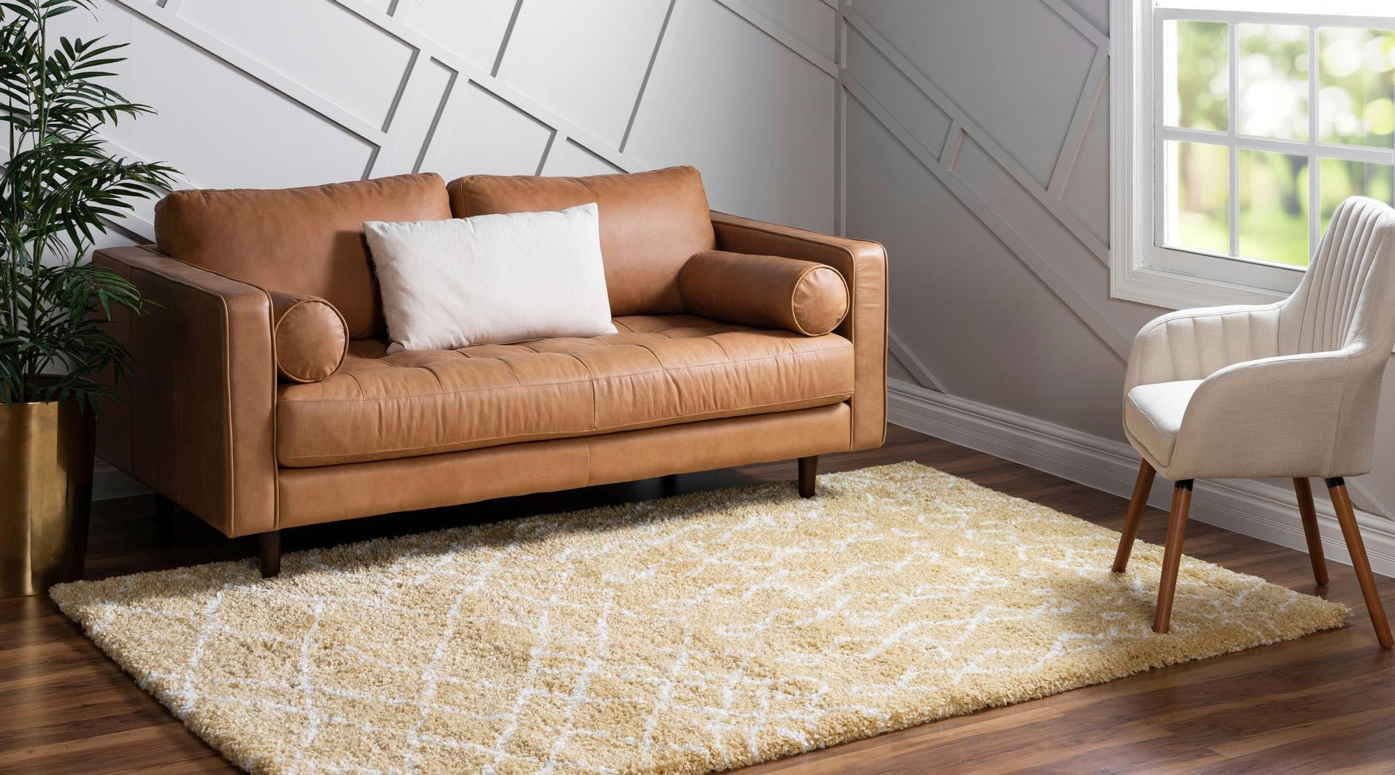 Myflair Möbel & Accessoires Hochflor-Teppich »Temara Shag, LAGERRÄUMUNG!«, rechteckig, 51 mm Höhe, gewebt, Scandi Design, ideal im Wohnzimmer & Schlafzimmer