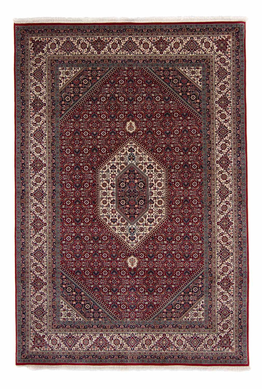 Image of morgenland Seidenteppich »Bidjar - Takab Medaillon Rosso scuro 297 x 202 cm«, rechteckig, 1,5 mm Höhe, Unikat mit Zertifikat bei Ackermann Versand Schweiz