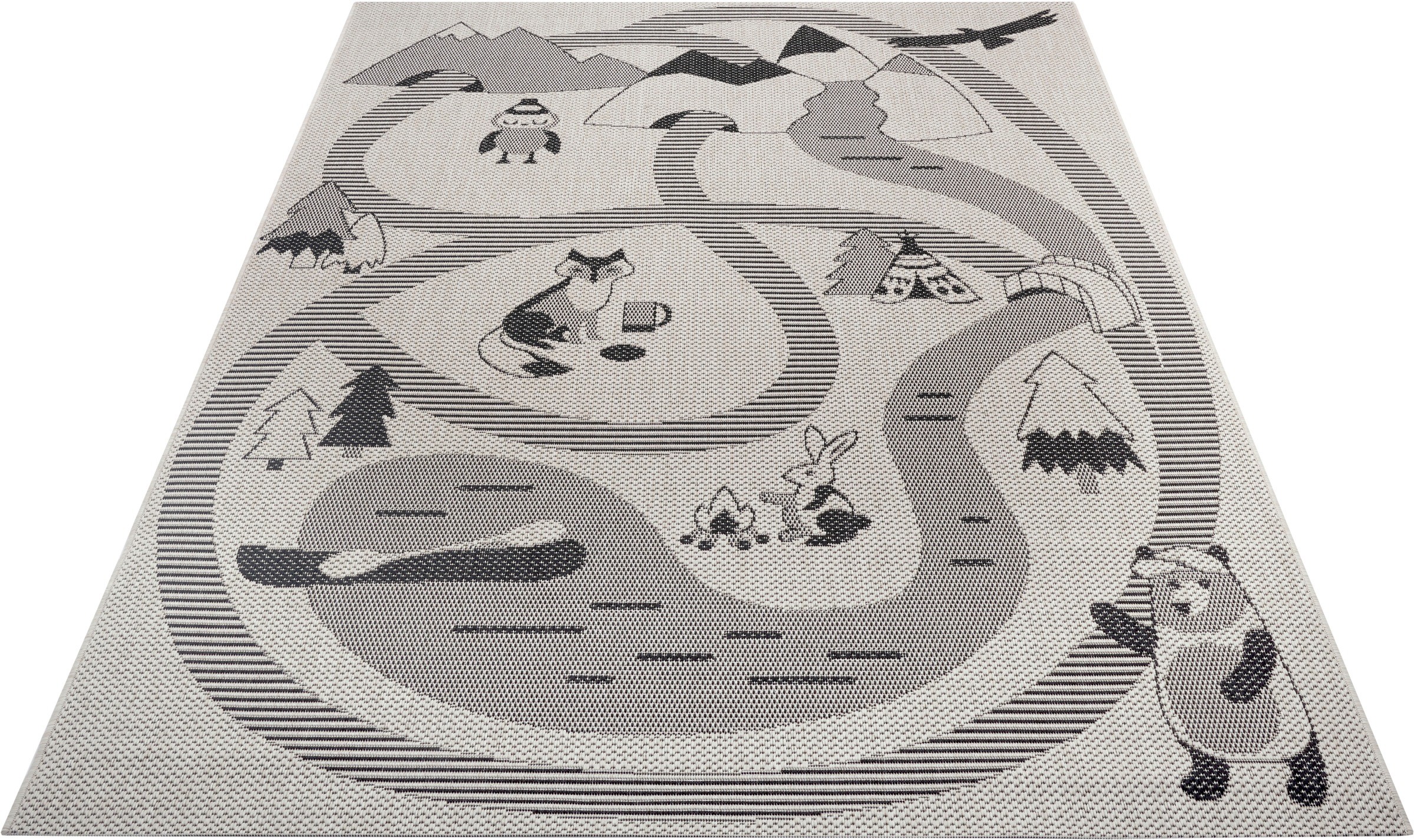 Image of Lüttenhütt Kinderteppich »Max«, rechteckig, 3 mm Höhe, Strassen Spielunterlage, In- und Outdoor geeignet, Flachgewebe, Strapazierfähiger & Pflegeleichter Teppich, ideale Teppiche fürs Kinderzimmer bei Ackermann Versand Schweiz