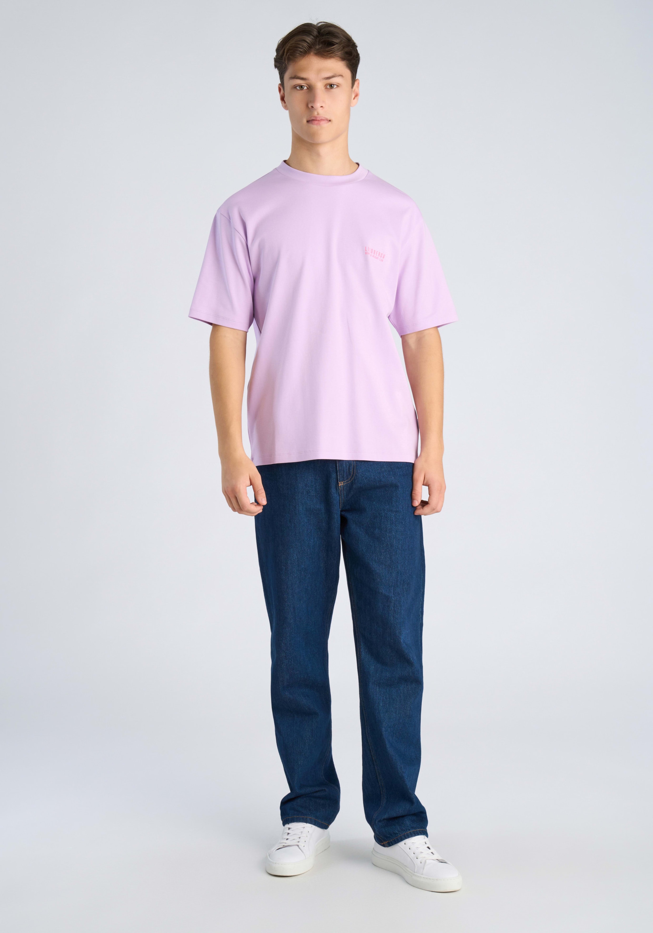 LINDBERGH T-shirt à manches courtes T-shirt d'été avec grand imprimé au dos / petit imprimé devant