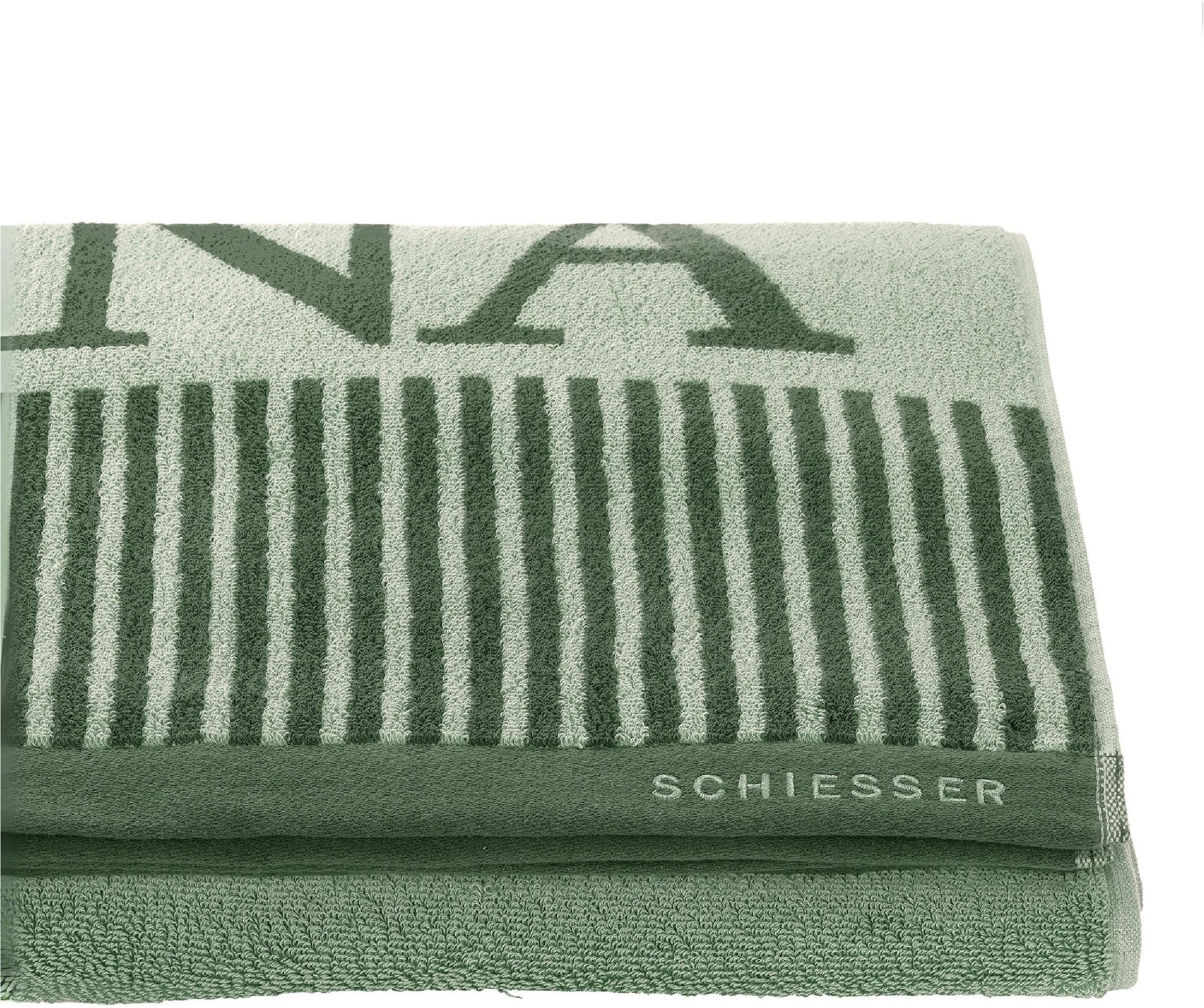 Schiesser Saunatuch »Rom aus garngefärbtem, kuschelweichem Baumwollfrottier« OEKO-TEX® MADE IN GREEN