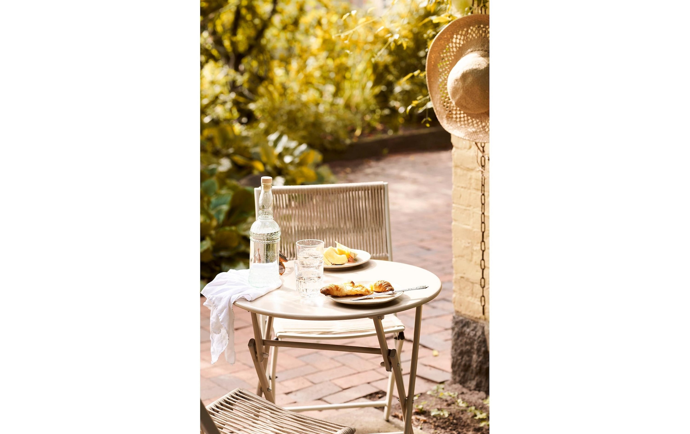 House Nordic Garten-Essgruppe »Arcas Taupe« 3-teiliges Gartenmöbel-Set mit Tisch und Stühlen