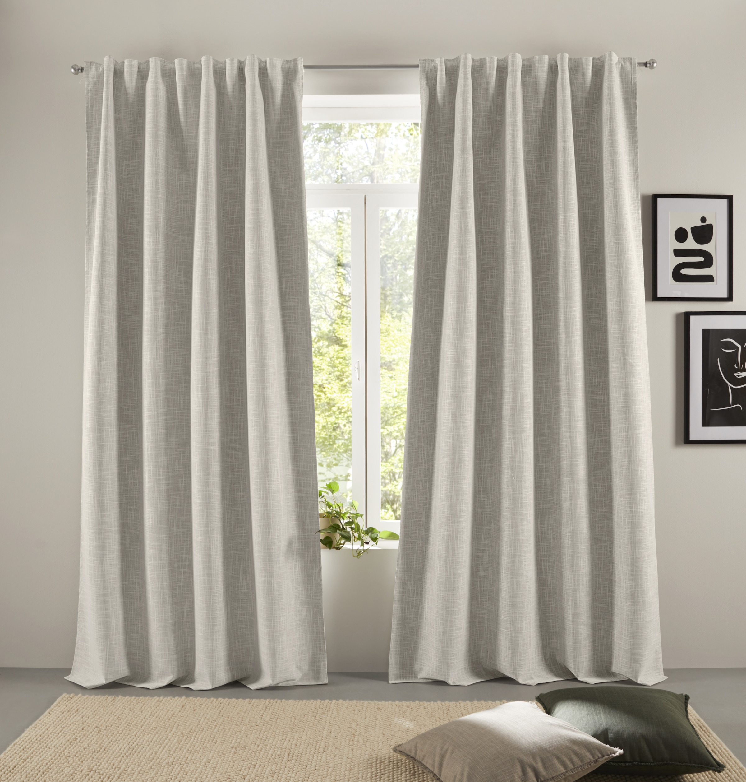 LeGer Home by Lena Gercke Verdunkelungsvorhang »Marusha«, (1 St.), Verdunkelnder Vorhang, blickdicht, Leinenoptik, verschiede Grössen