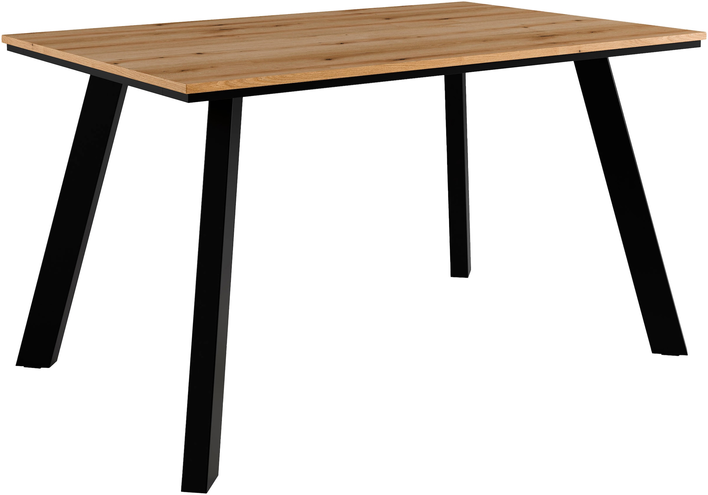 Home affaire Essgruppe »Genf Tischgruppe BESTSELLER,«, (Set, 5 tlg.), Küchentisch, 4 Stühle, moderne Tischplatte in eiche/schwarz
