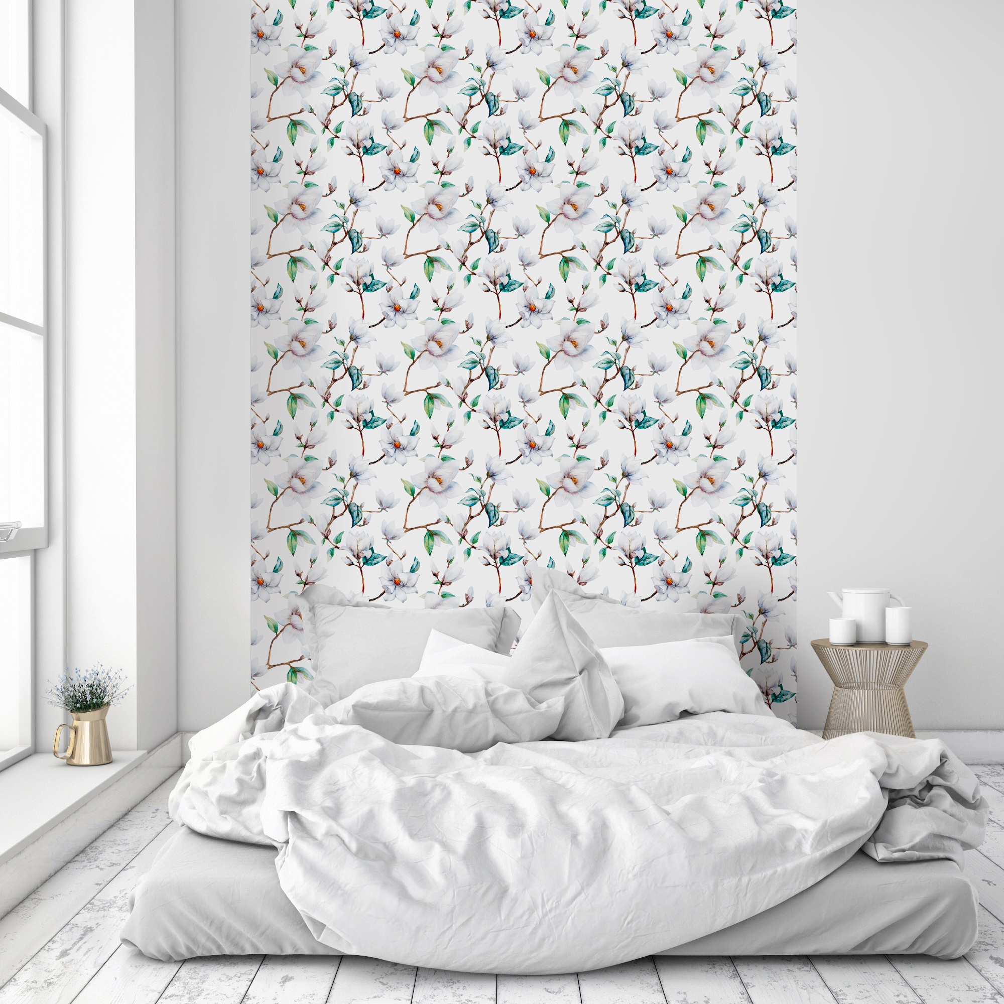 queence Papier peint vinyle »Lian« Motif | botanique | floral | imprimé | naturellement | à motifs 90x250cm, selbstklebend, kinderleichte Anbringung, , Sticker