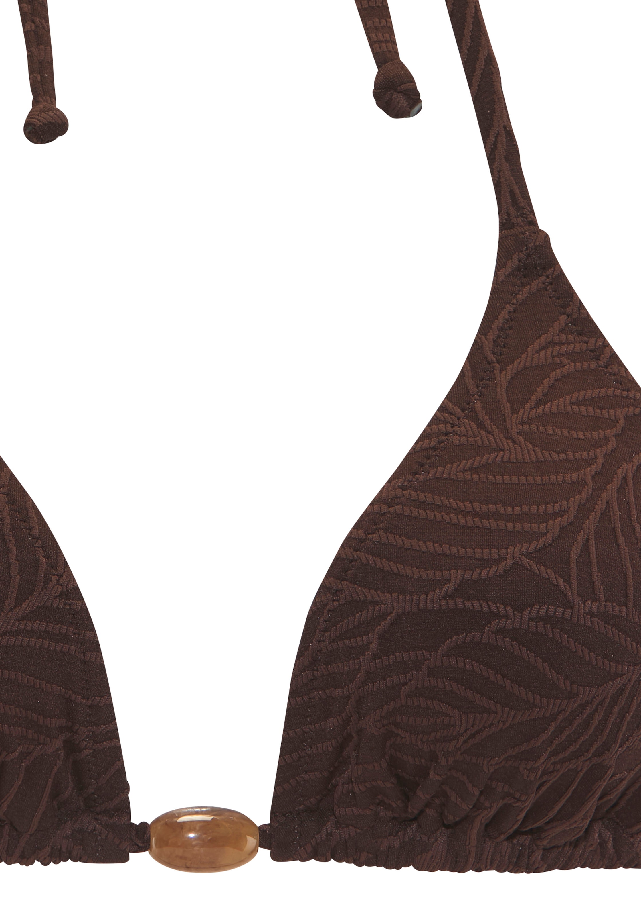 LASCANA Top bikini triangle »Fay« en tissu structuré élégant
