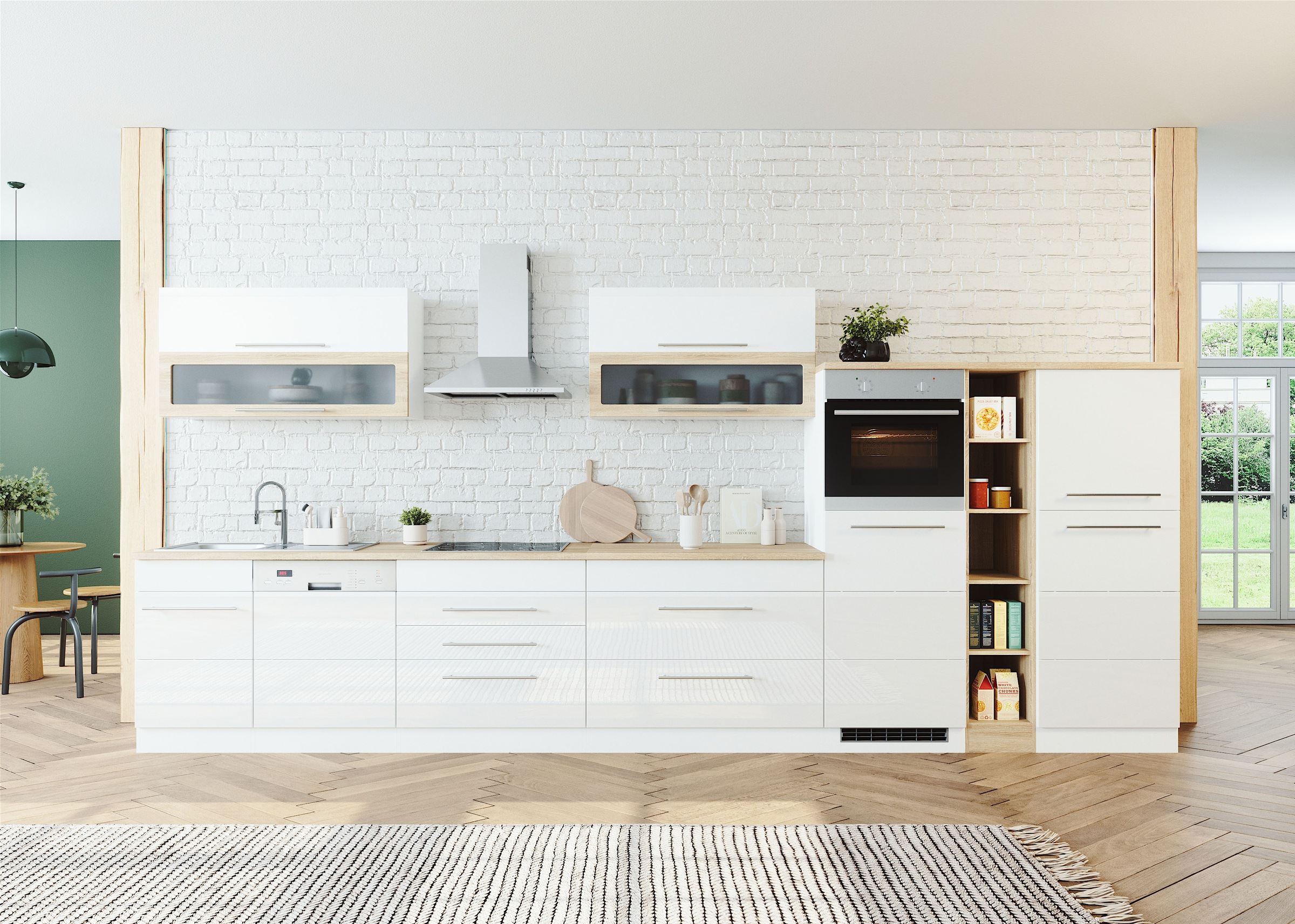KOCHSTATION Küchenzeile "KS-Wien" Breite 440 cm, wahlweise mit E-Geräten