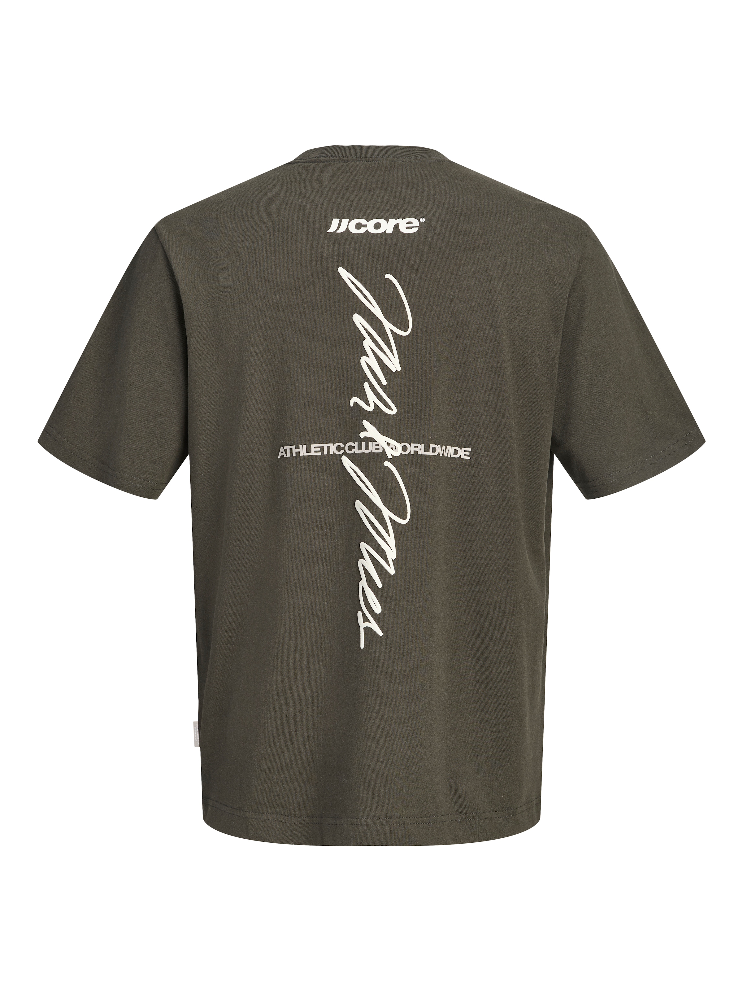 Jack & Jones Rundhalsshirt »JCOCLUB BACK SCRIPT TEE SS CREW NECK SN« Baumwolle, relaxed fit