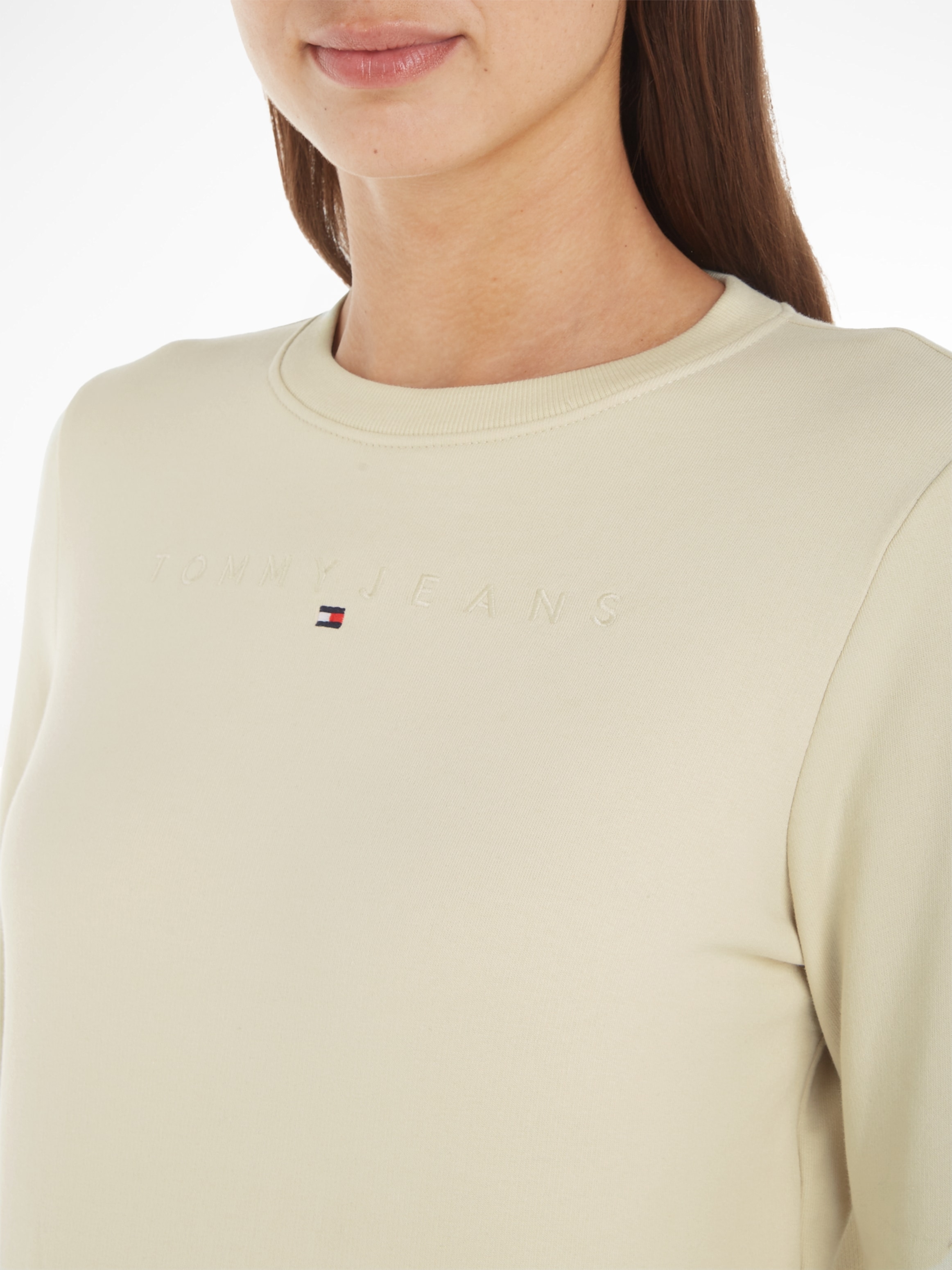 Tommy Jeans Curve Sweatshirt »TJW REG LINEAR CREW EXT«, in Grossen Grössen mit Logoschriftzug