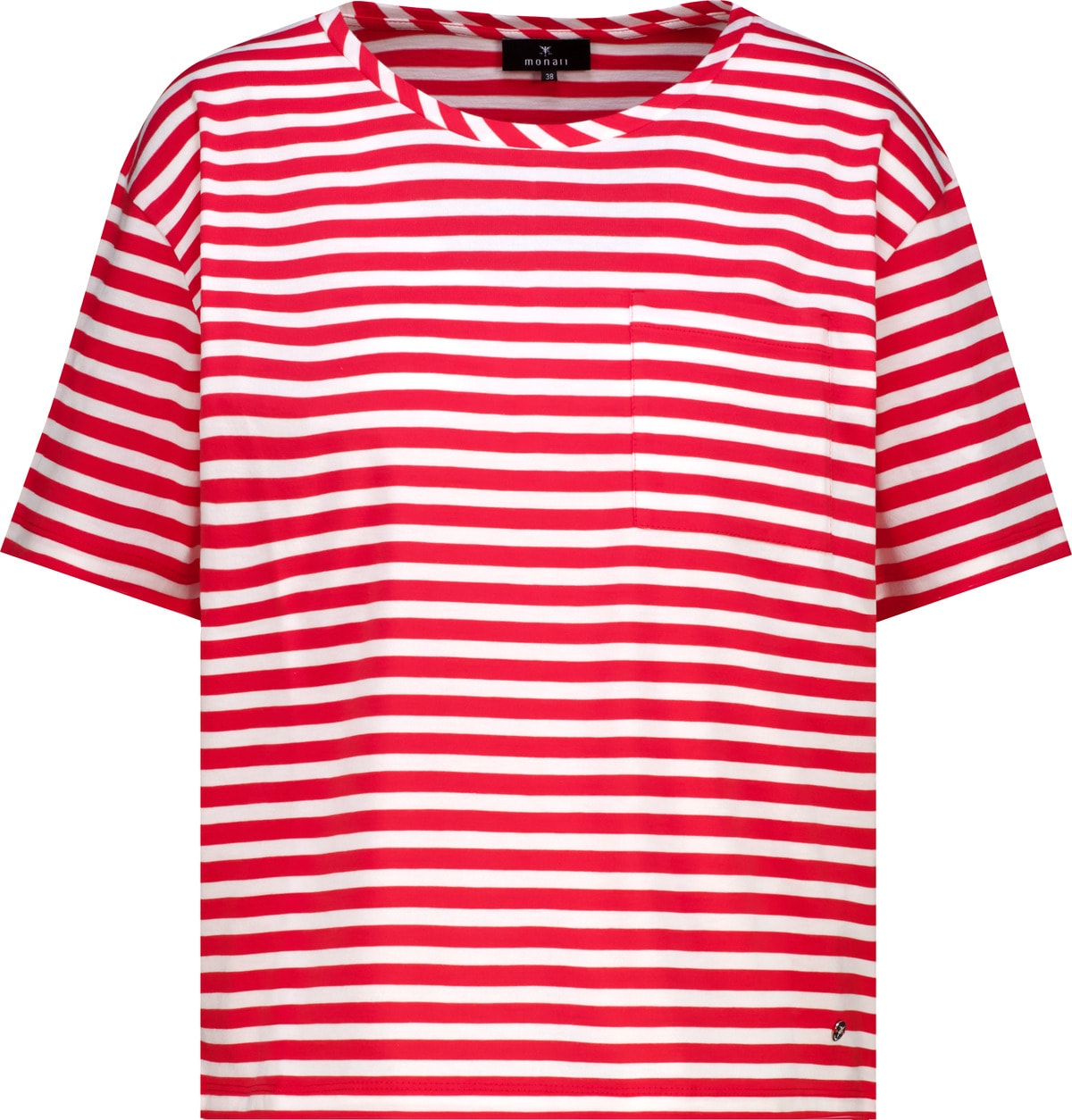 Monari T-Shirt »Shirt Basic Pima Ringel« Regular fit mit Streifenmuster