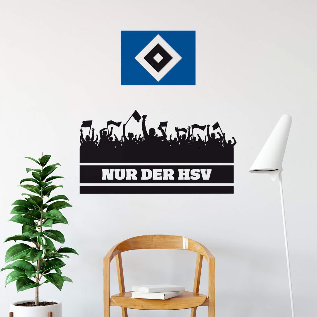 Wall-Art Wandtattoo »Nur der Fans HSV (1 Logo«, St.) und