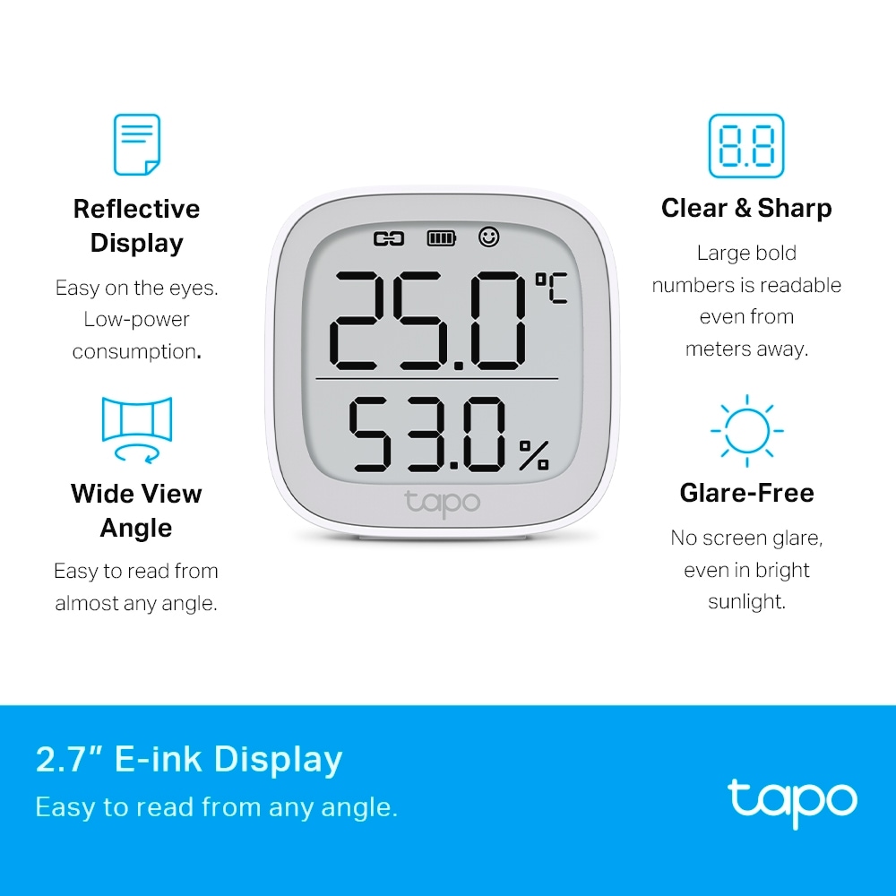 TP-Link Smart-Home-Zubehör »Tapo T315«, Smarter Temperatur & Feuchtigkeits-Sensor