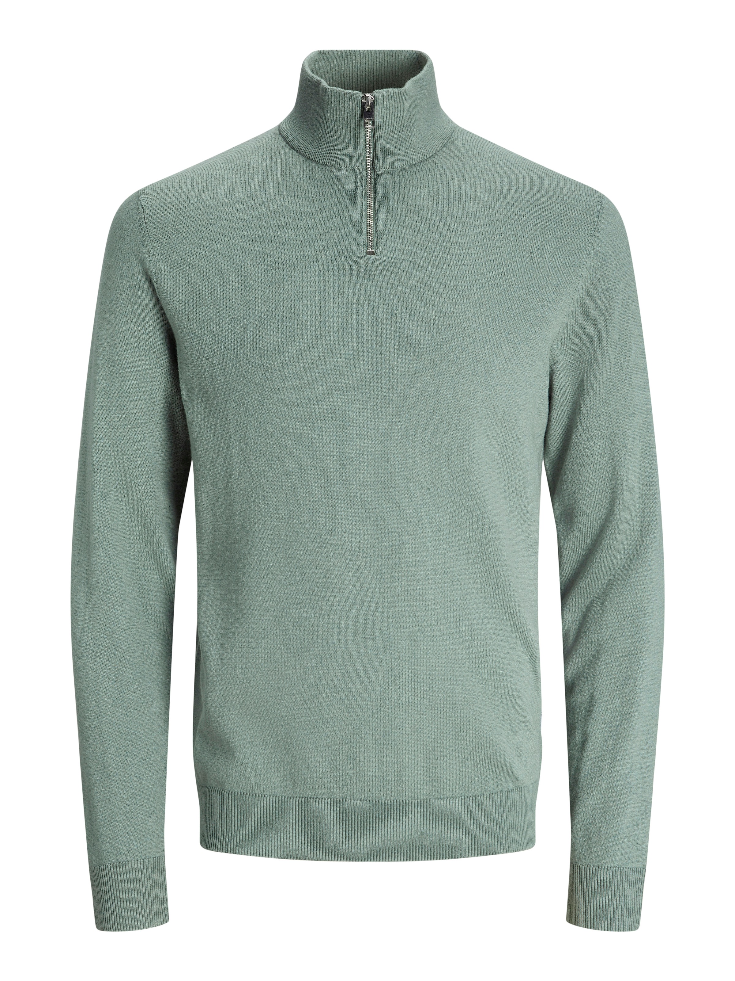 Jack & Jones Troyer »JJEEMIL KNIT HALF ZIP NOOS«, mit Rippbündchen