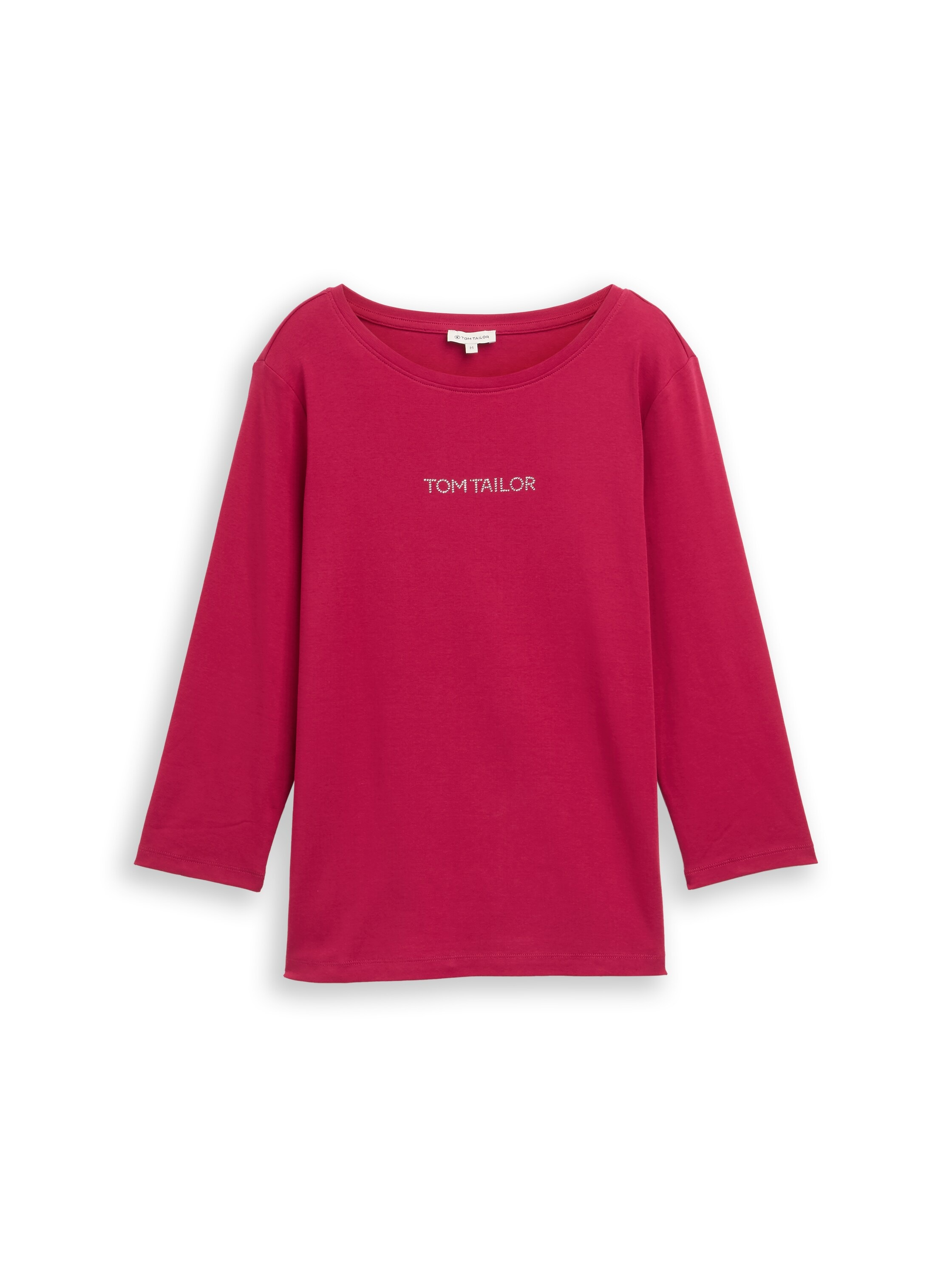 TOM TAILOR T-shirt à manches 3/4 mit Logo Schriftzug