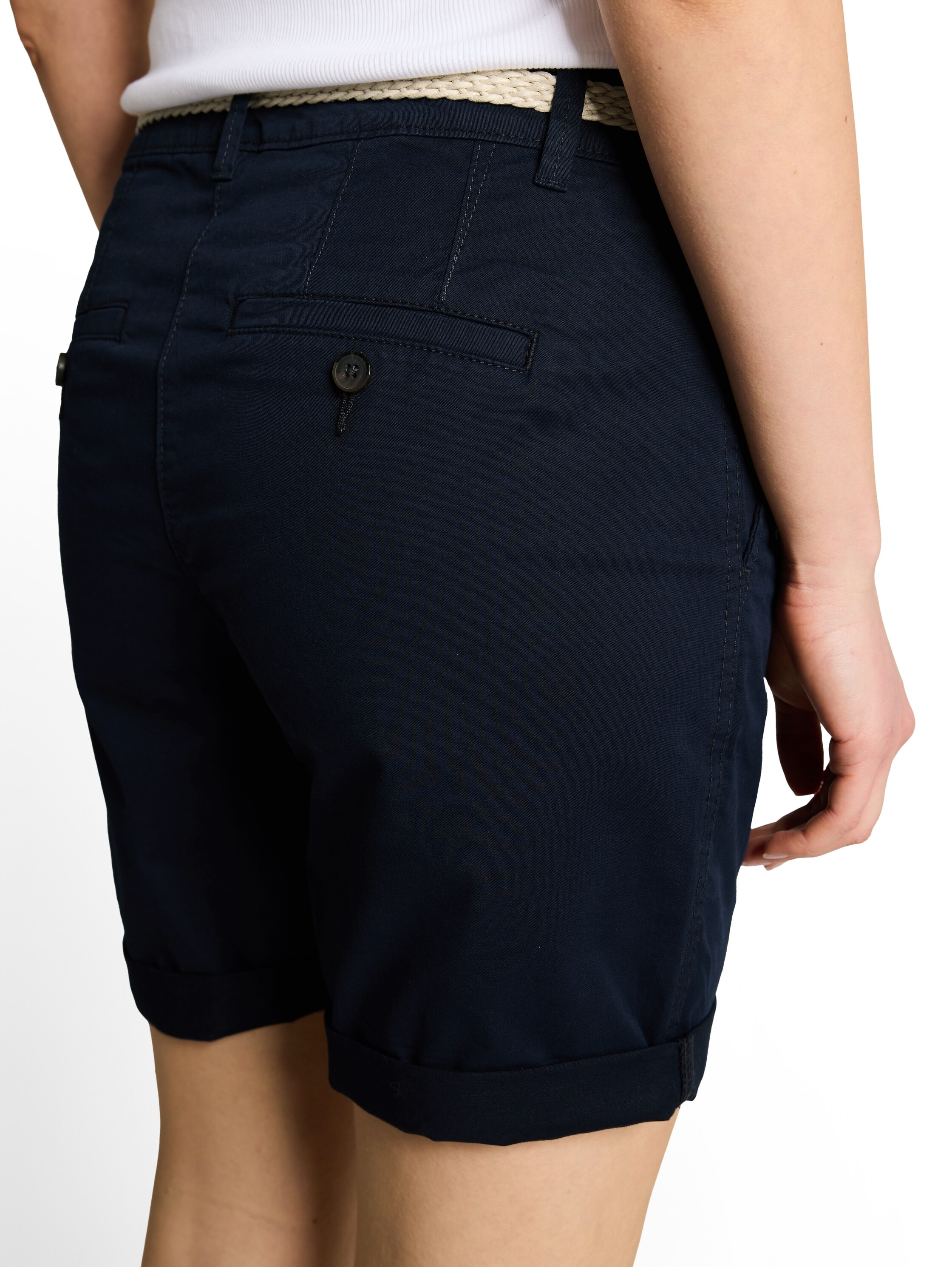 TOM TAILOR Short en chino »TOM TAILOR Chino Bermuda«  avec ceinture et stretch