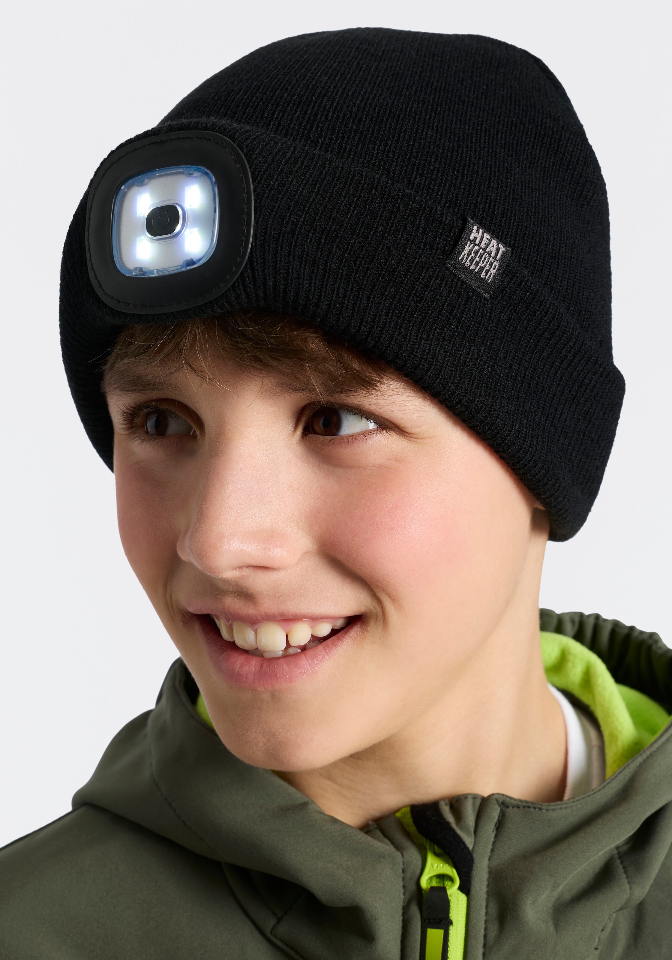 Heatkeeper Bonnet tricoté »Heatkeeper« avec lampe LED rechargeable et amovible pour les saisons sombres