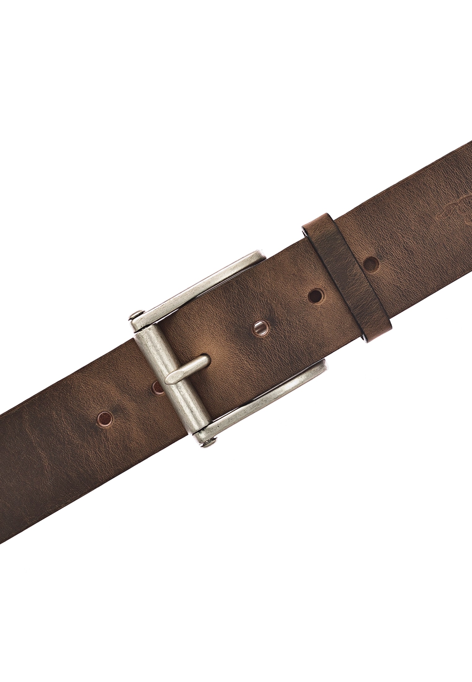 MUSTANG Ledergürtel, Leder-Gürtel mit Vintagecharakter und Roll-Schliesse, 4,5 cm