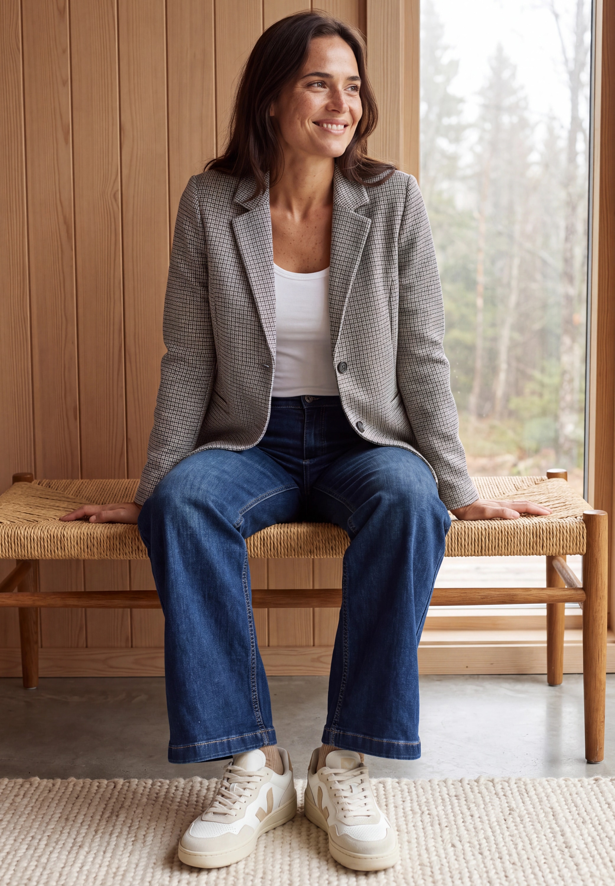 Image of Cecil Kurzblazer Blazer mit Houndstooth-Muster
