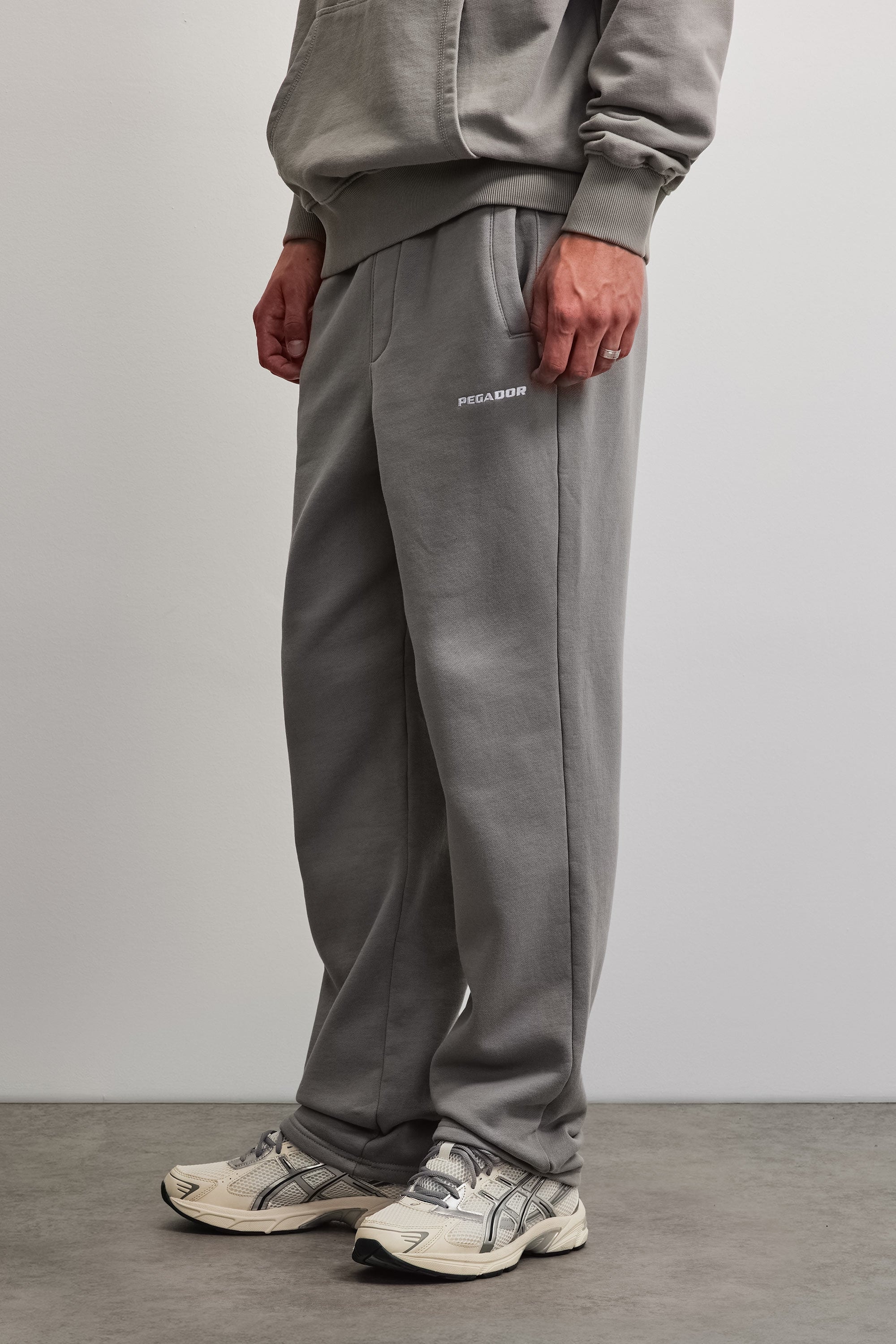 PEGADOR Pantalon sweat »Logo Wide Sweat Pants«  mélange de coton, ample